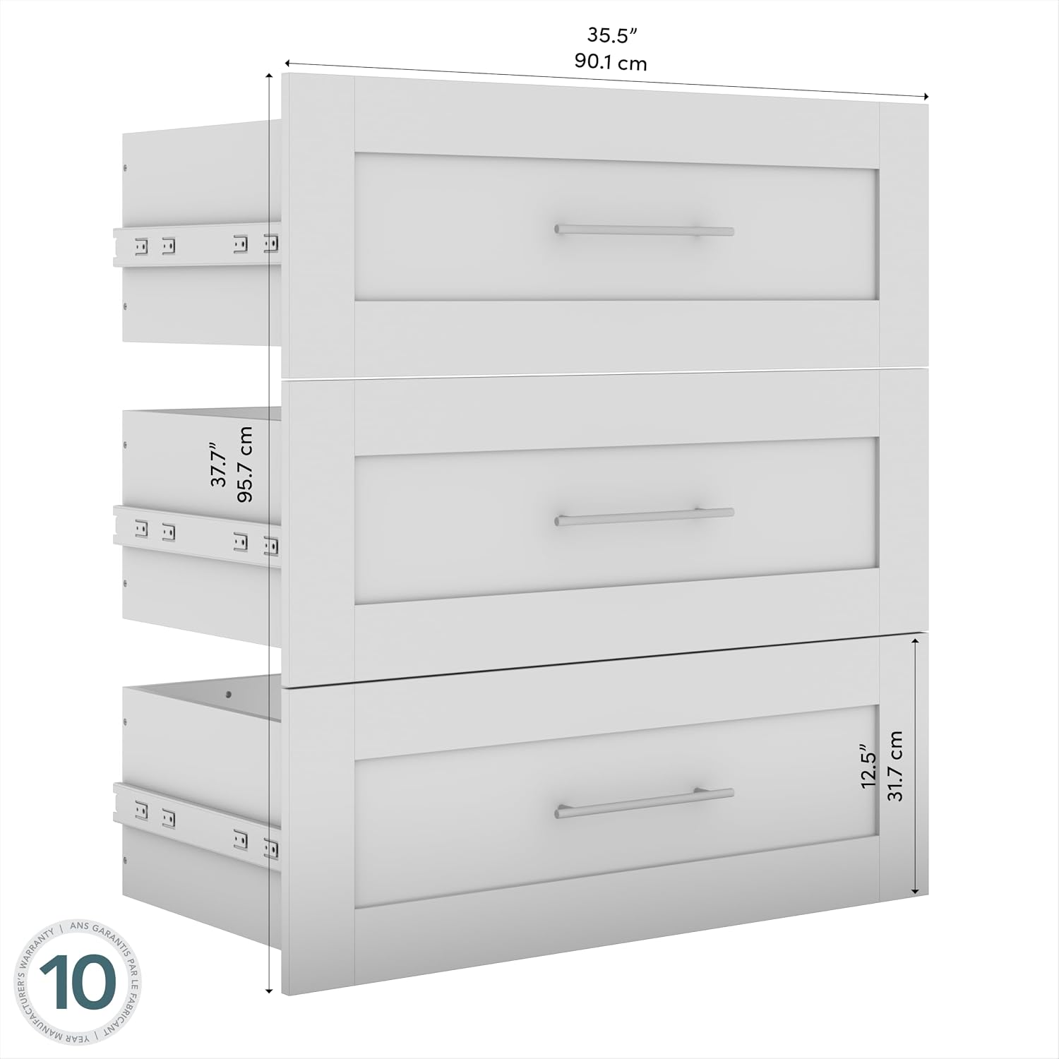 Bestar 3-Drawer Set for 36“ Storage Unit - Pur