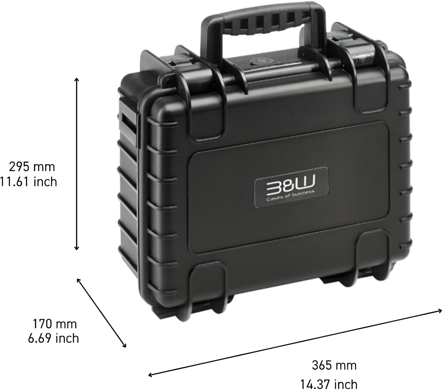 B&W International Jumbo 6700 Outdoor Tool Case with Pocket Tool Boards, Black