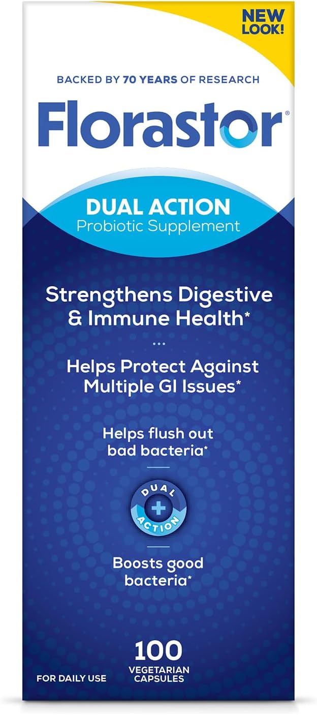 Florastor Probiotic for Digestive and Immune Health, 30 Capsules | Probiotics for Women & Men, Helps Flush Out Unwanted Bacteria, Boosts The Good with Our Unique Strain Saccharomyces Boulardii