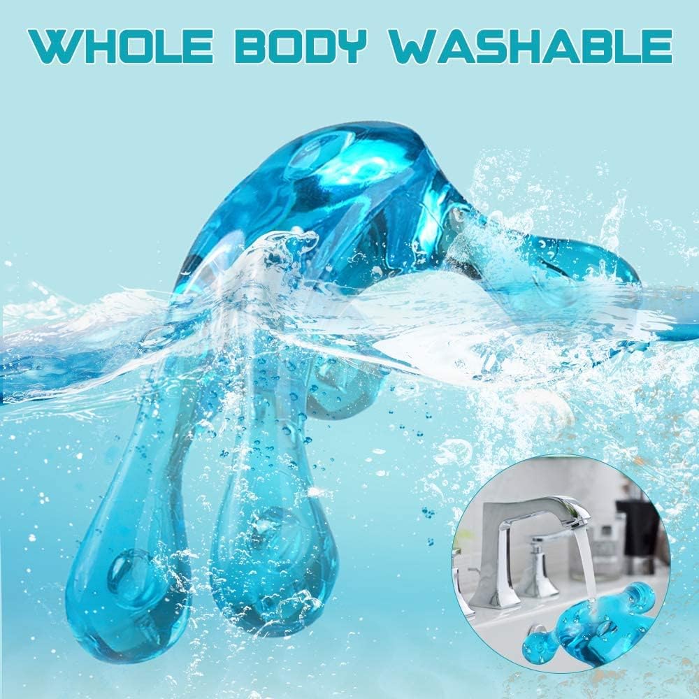Melonsun Palm Massage Tool - Handheld Four-Point Deep Tissue Massager for Trigger Point, Neck Back Shoulder Pain Relief, Self Massage Between Shoulder Blades, No Therapist Needed