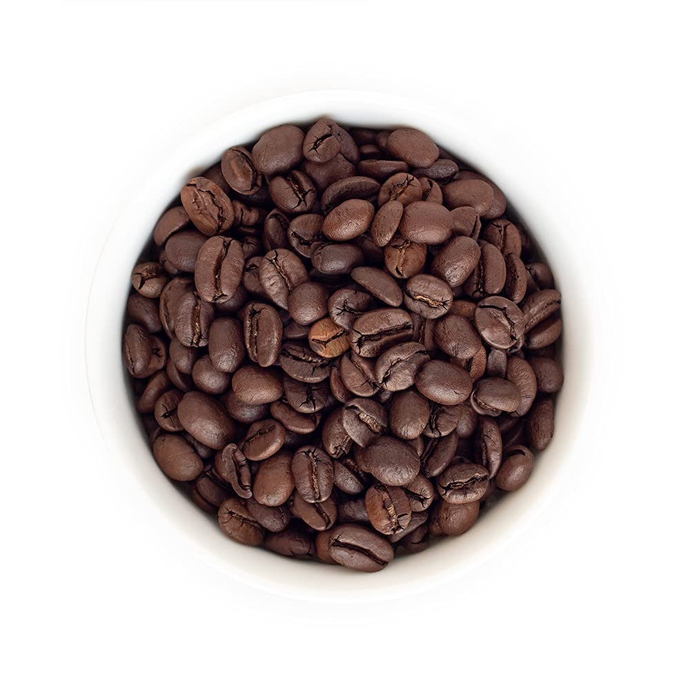 Fresh Roasted Coffee, Dark Brazil Whole Bean Coffee, Med-Dark Roast, Kosher, 5 lb (80 oz)