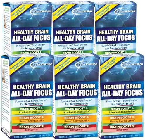 Applied Nutrition Healthy Brain All-Day Focus Cognitive Support (2 Pack)