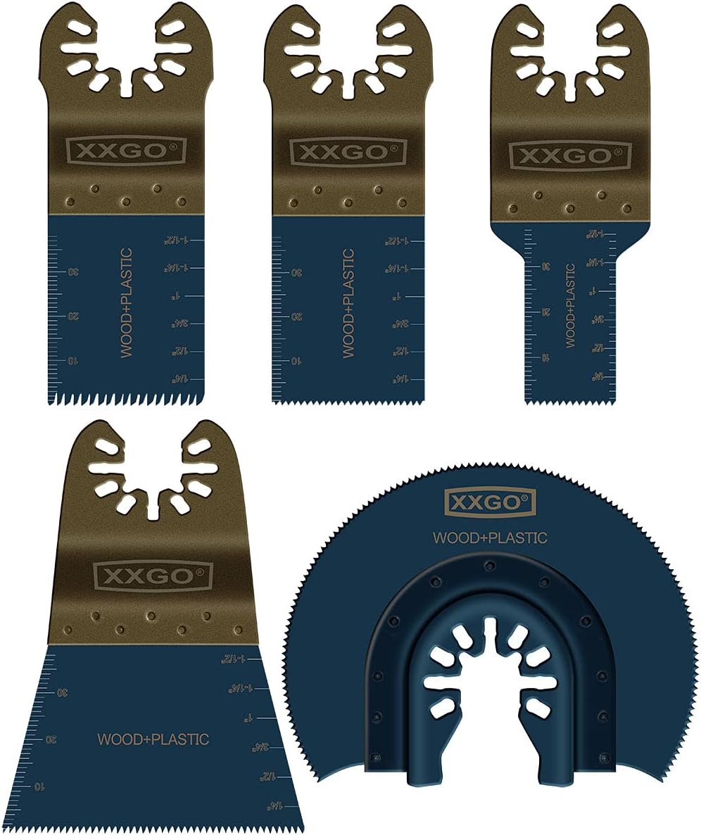 XXGO 55 Pcs 80mm 3-1/8 Inch Triangular Oscillating Multi Tool Sanding Pads | Assorted Grit , Hook & Loop Design , Strong Velcro , Best for Metal Wood Sanding