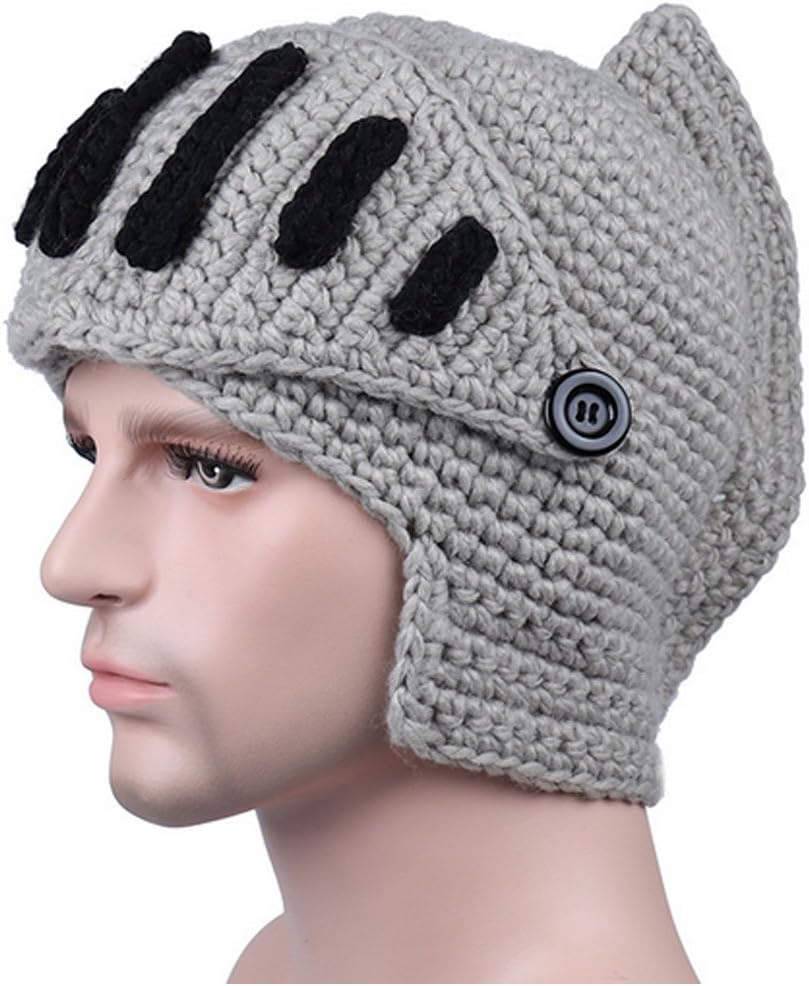 Creative Barbarian Knit Beard Hat Funny Knit Cap Wig Beanie Hats