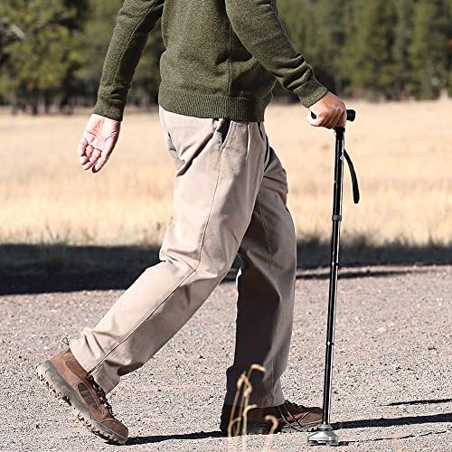 HurryCane Freedom Edition Foldable Walking Cane with T Handle