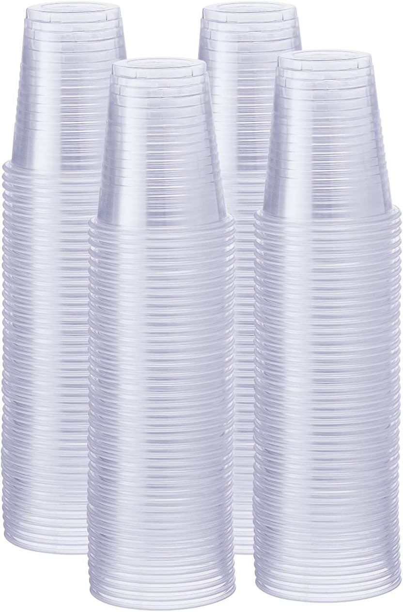 GUSTO 7 oz Clear Plastic Cups [500 Count] Disposable Cold Drinking Cups