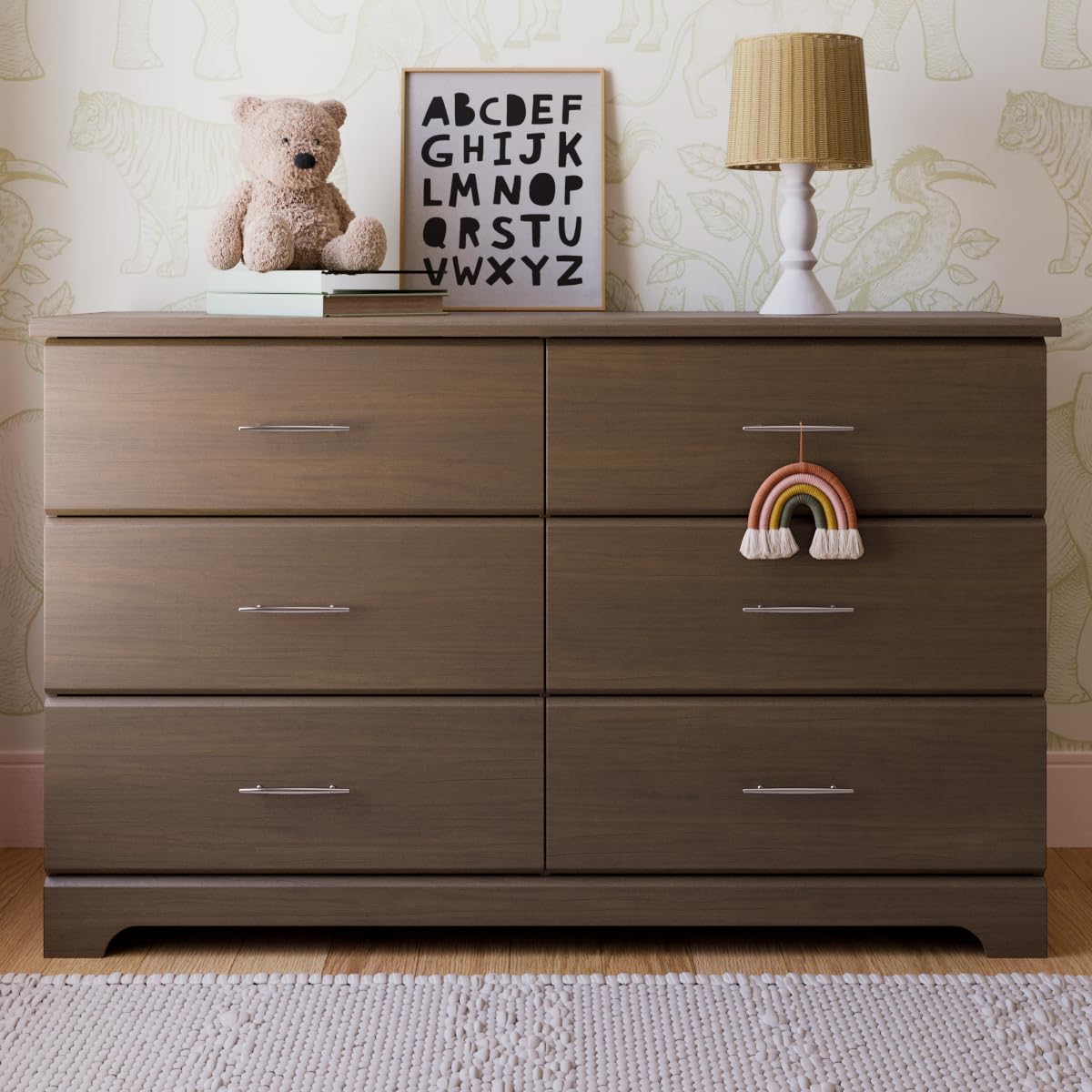 Storkcraft Brookside 2 Drawer Changing Table Dresser, Pebble Gray