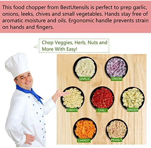 Best Utensils Premium Stainless Steel Chopper And Dicer Chop Veggies Herbs And Nuts With Ease Black