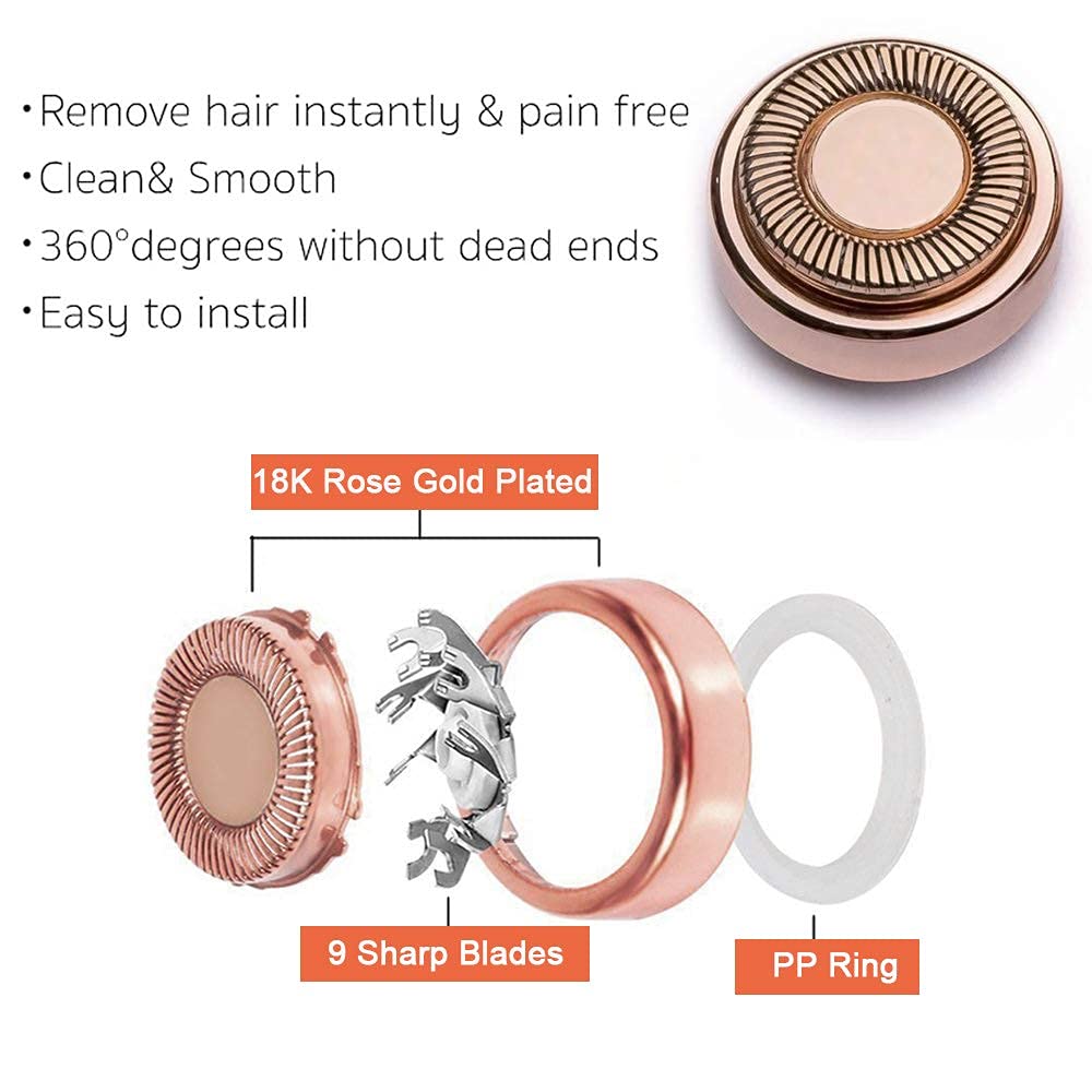 Dealswin Facial Hair Remover Replacement Heads：Compatible with Gen 1 Finishing Touch Flawless Facial Hair Removal Tool Women