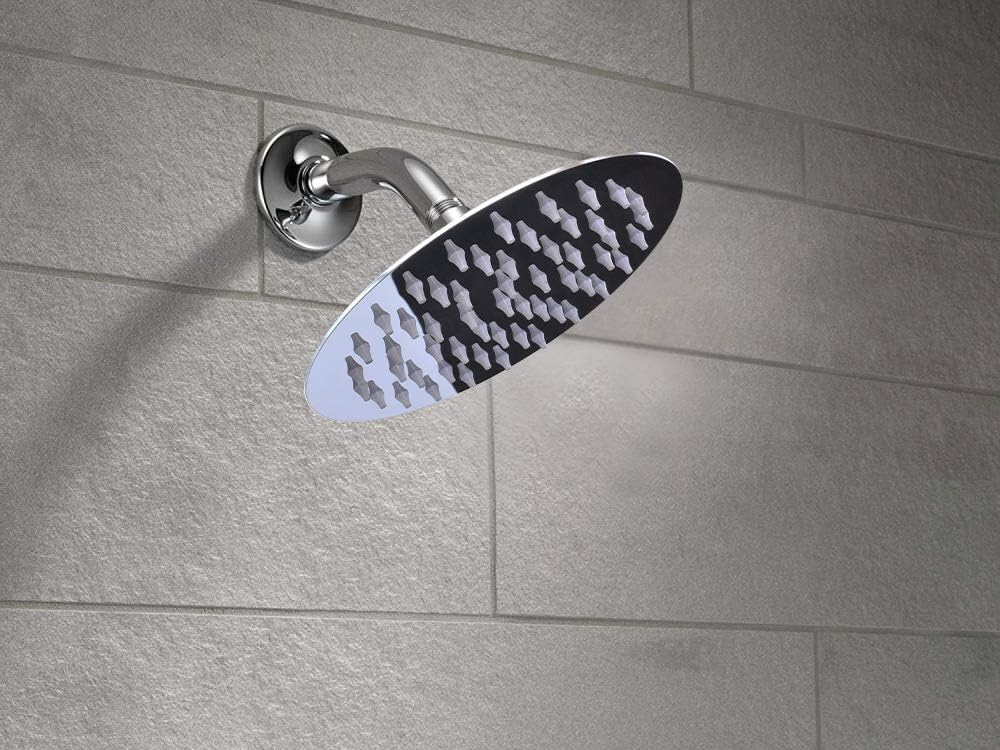 NearMoon Rain Shower Head, Ultra-Thin Design-Pressure Boosting, Awesome Some Experience, High Flow Stainless Steel Rainfall Head (10 Inch