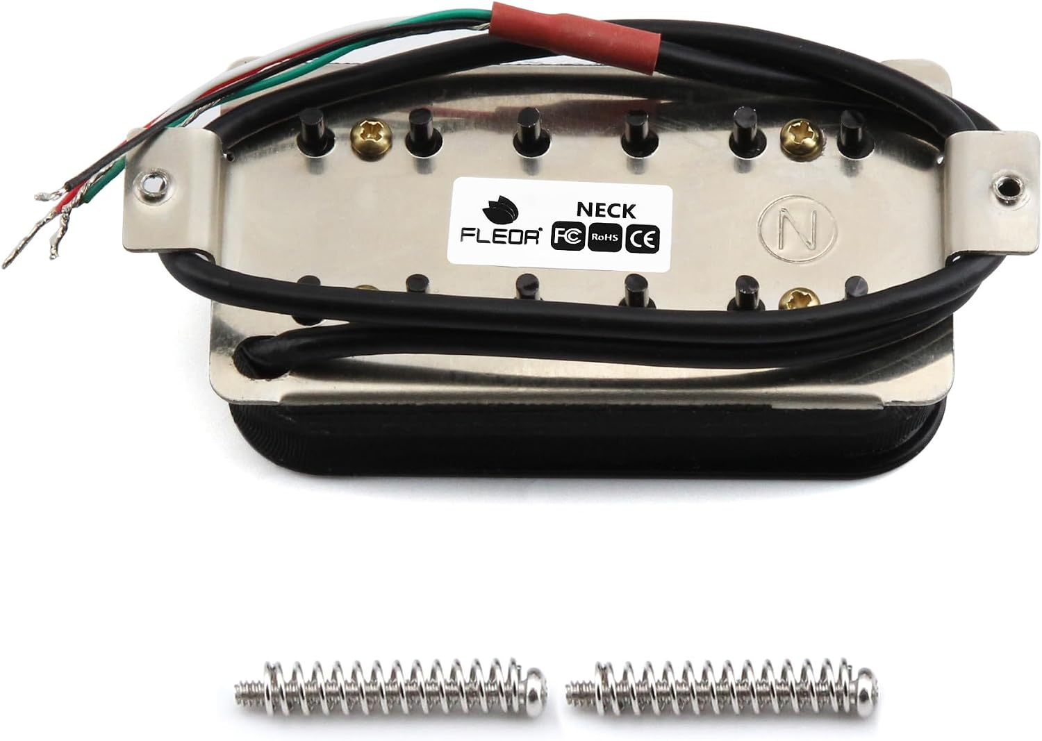 FLEOR Bridge Pickup Ceramic Double Coil Humbucker Pickups for Electric Guitar Pickup-Black