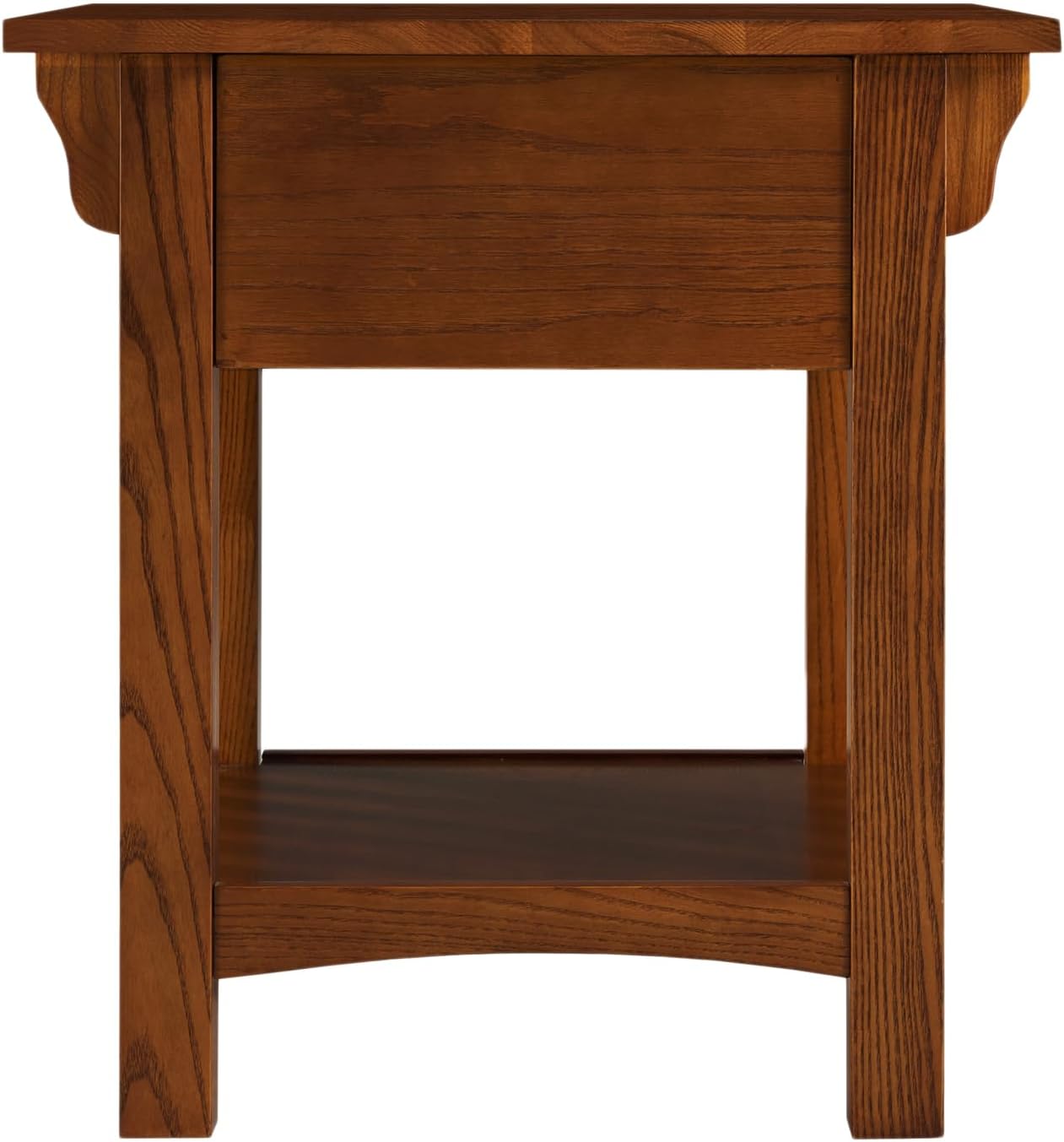 Leick Home Shield Wedge End Table, 21", Glazed Auburn