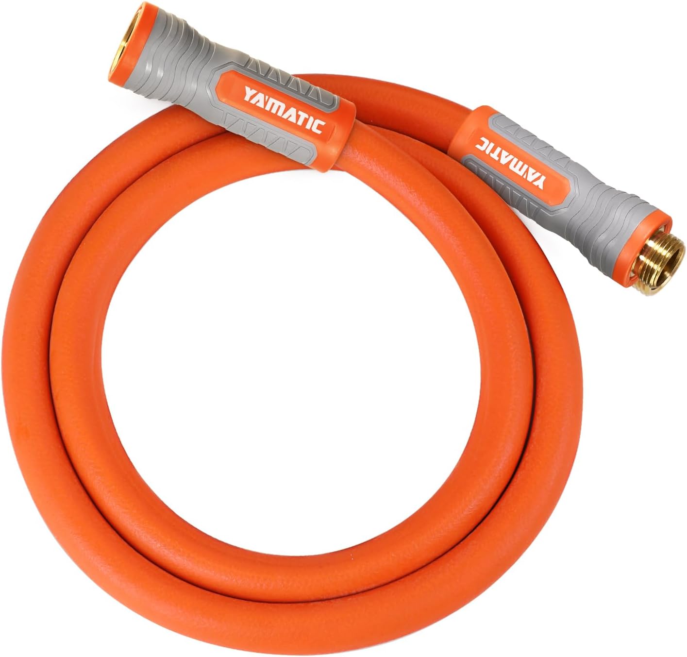 YAMATIC Flexible Garden Hose 5/8" x 50ft, 360° Swivel Handle, Burst 600 PSI
