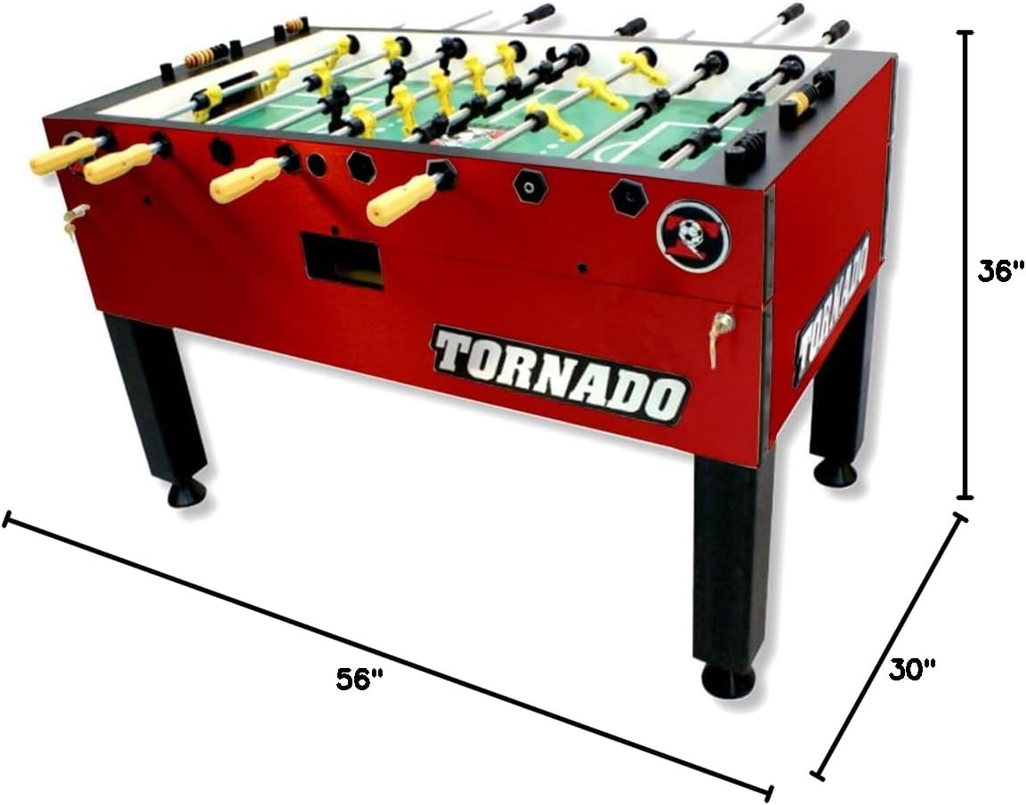 Tornado Tournament 3000 Foosball Table - Made in the USA - Commercial Quality for the Home - Incredible Table Soccer Game