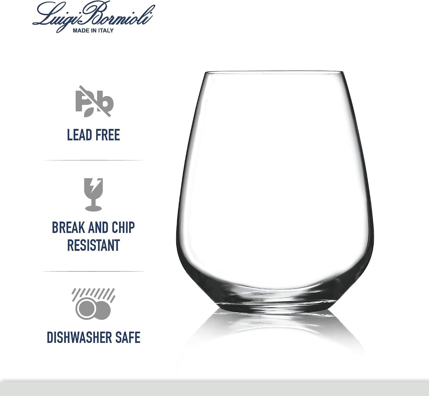 Luigi Bormioli Crescendo Bourgogne Wine Glasses - Clear, Set of 4