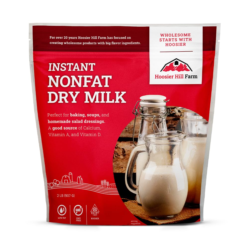 Hoosier Hill Farm Instant Nonfat Dry Milk Powder, 1LB (Pack of 1)