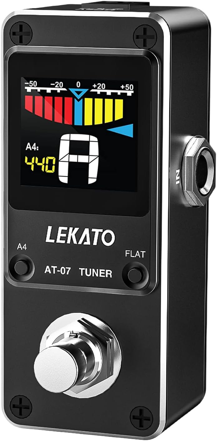 LEKATO Looper Guitar Pedal Guitar Loop Pedal Tuner Pedal 9 Loops 40 Minutes Record Time Unlimited Overdubs for Electric Guitar Bass (Black)