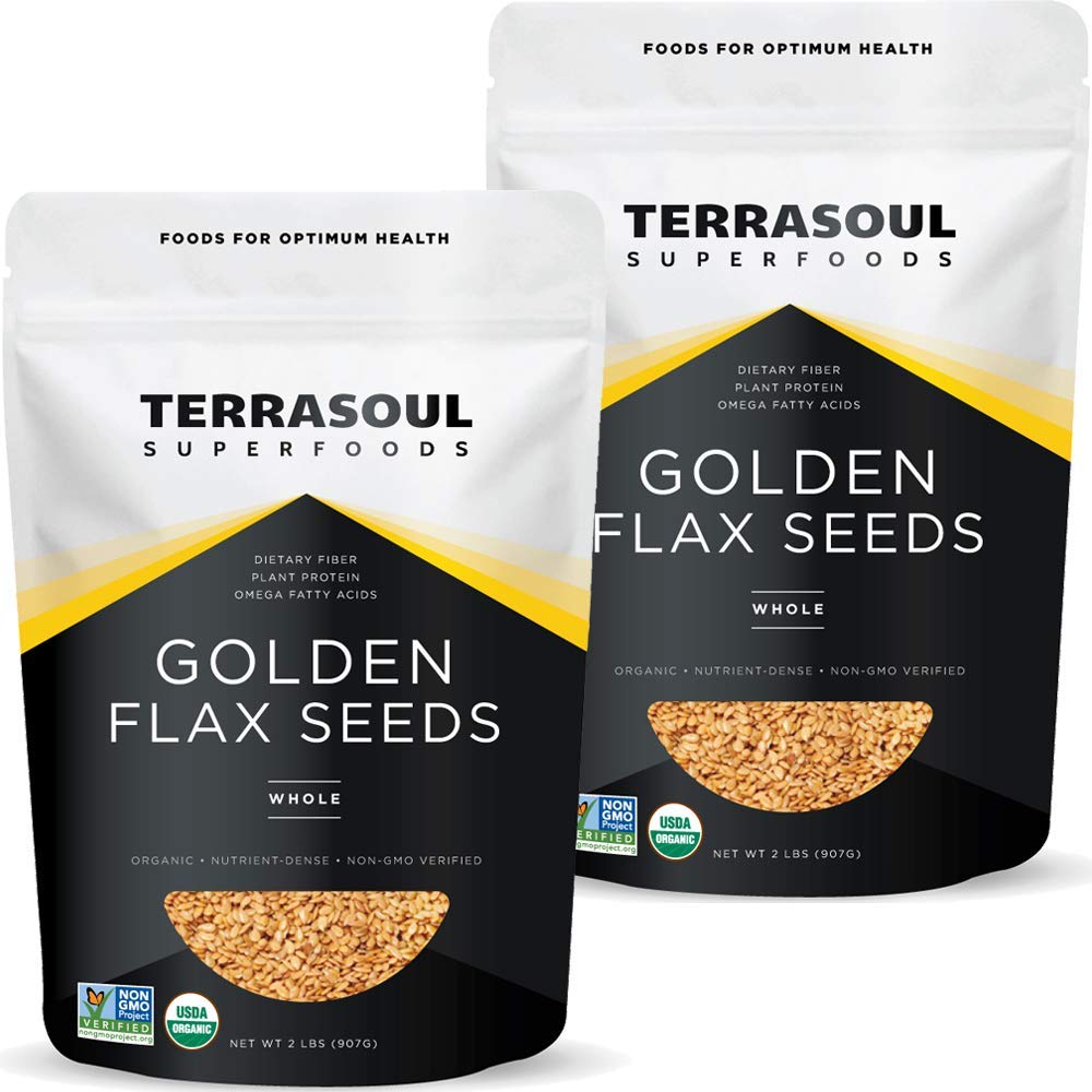 Terrasoul Superfoods Organic Golden Flax Seeds, 6 Lbs (3 Pack)