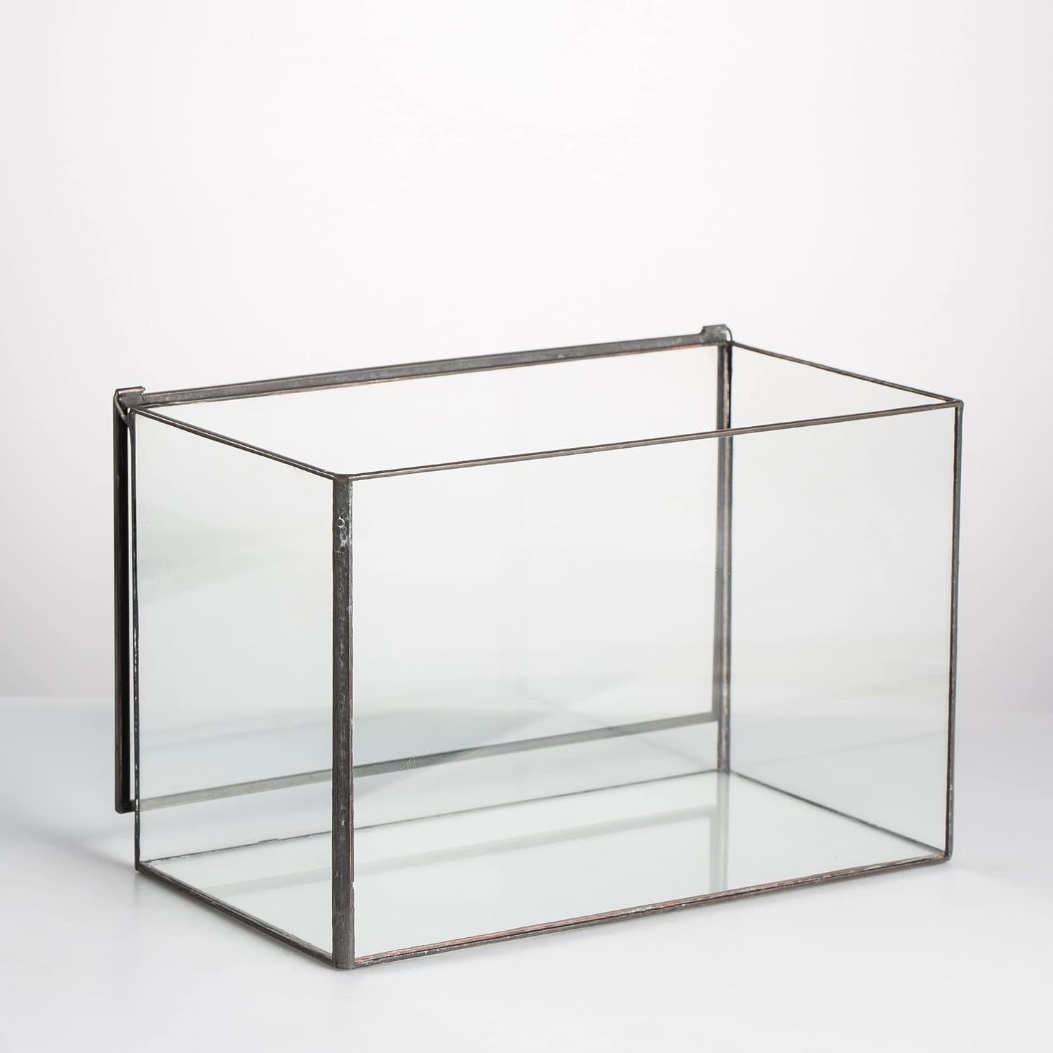 NCYP 6.7 x 4 x 4.8 Inch Small Glass Terrarium Planter with Lid, Clear Glass Box Container for Succulents, Air Plant, Moss, Ferns, Cactus