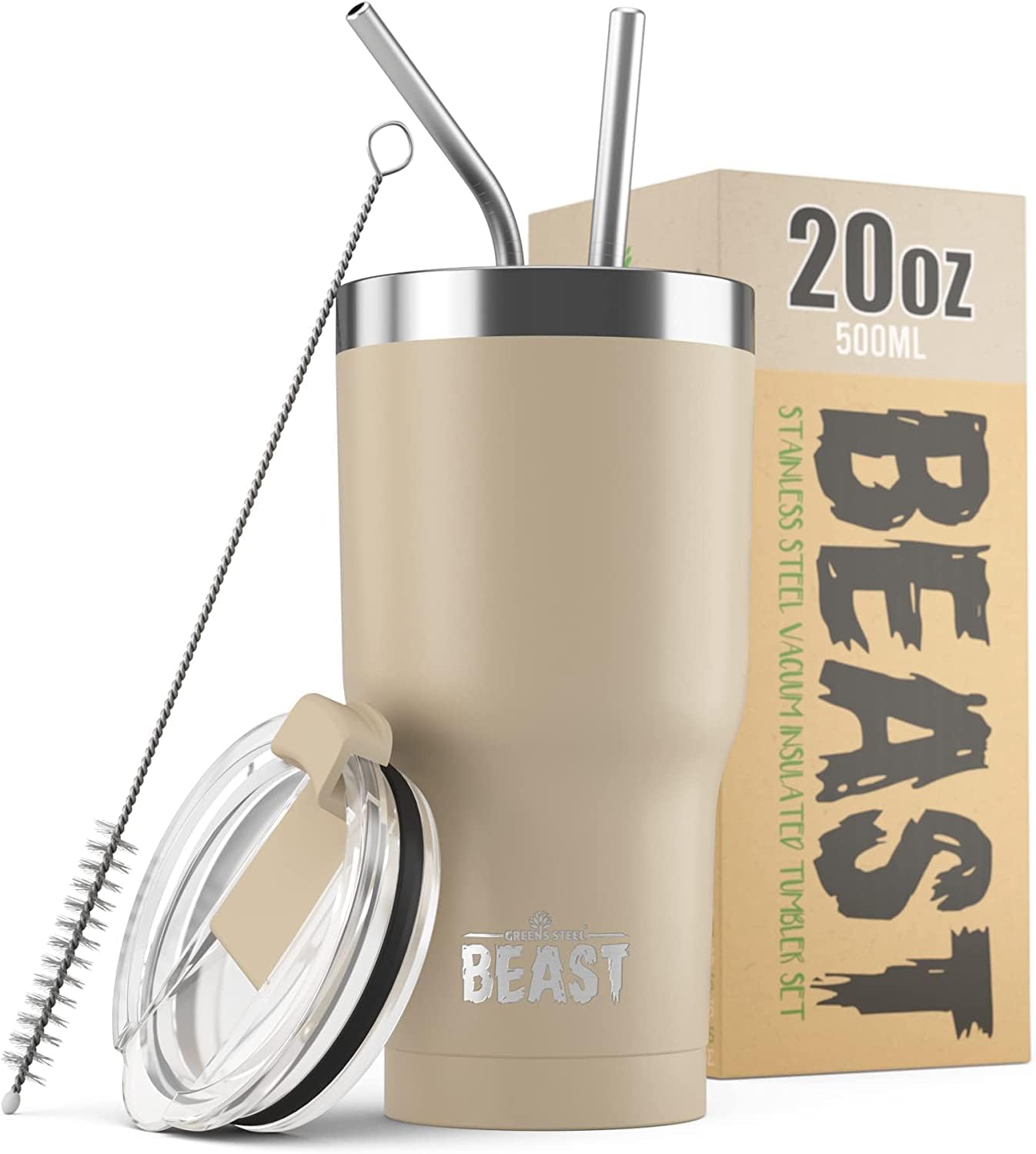 Beast 30 oz Tumbler Stainless Steel Vacuum Insulated Coffee Ice Cup Double Wall Travel Flask (Cupcake Pink)