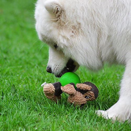 Raffaelo Dog Toys, Teeth Cleaning Squeaky Monkey Stuffed Chew Toys 5.9-6.3"