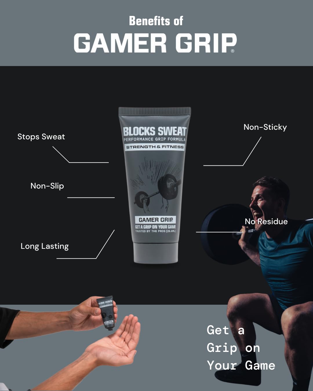 Gamer Grip Gaming Cream for Sweaty Hands | Chalk-Free Liquid Formula, Improve Performance, Control & Precision, Made in USA