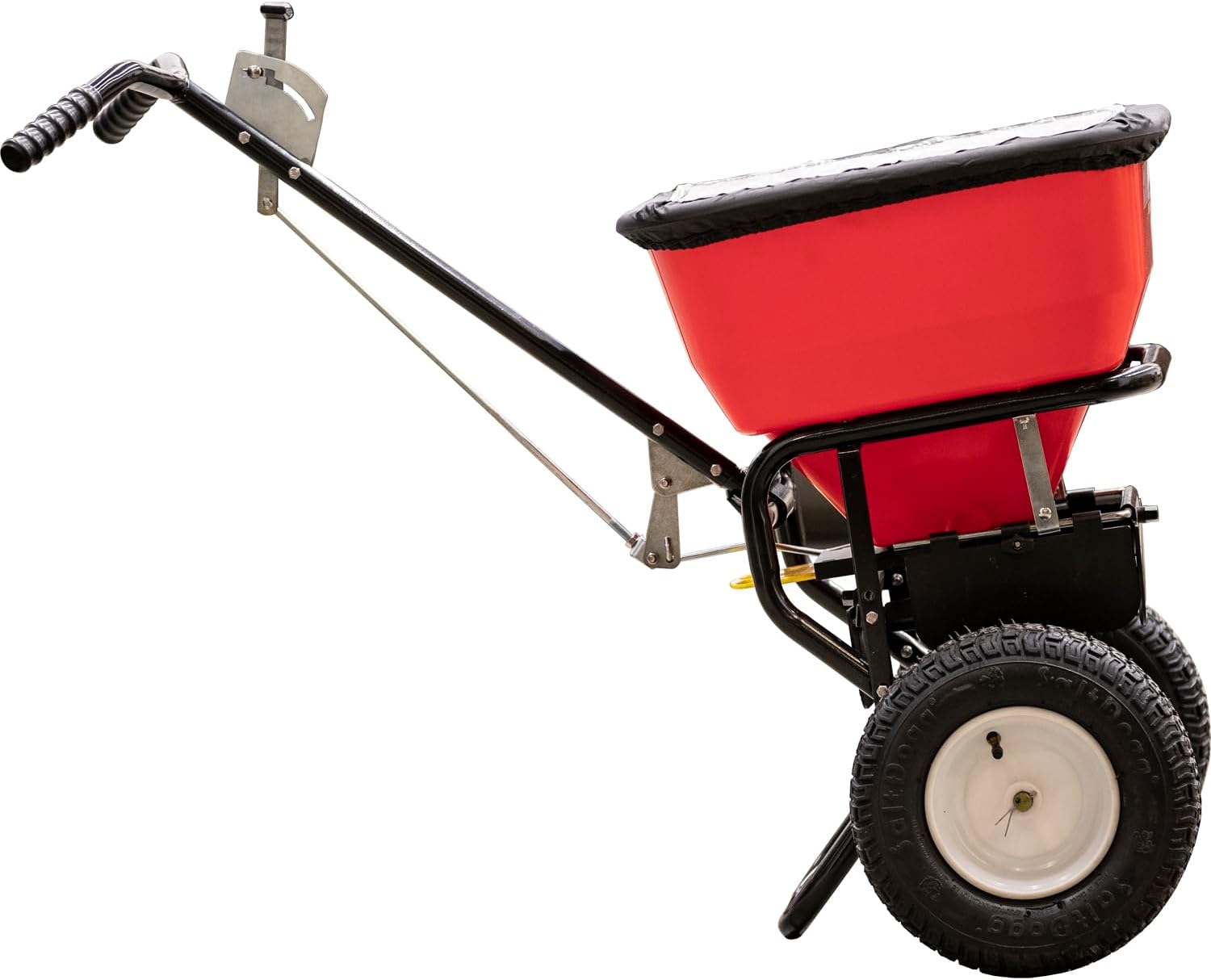 Buyers Products 3039632R Grounds Keeper All Season, Broadcast Walk Behind Push Spreader, 100lb Capacity, for Seed, Fertilizer, Winter Salt & Snow Melt
