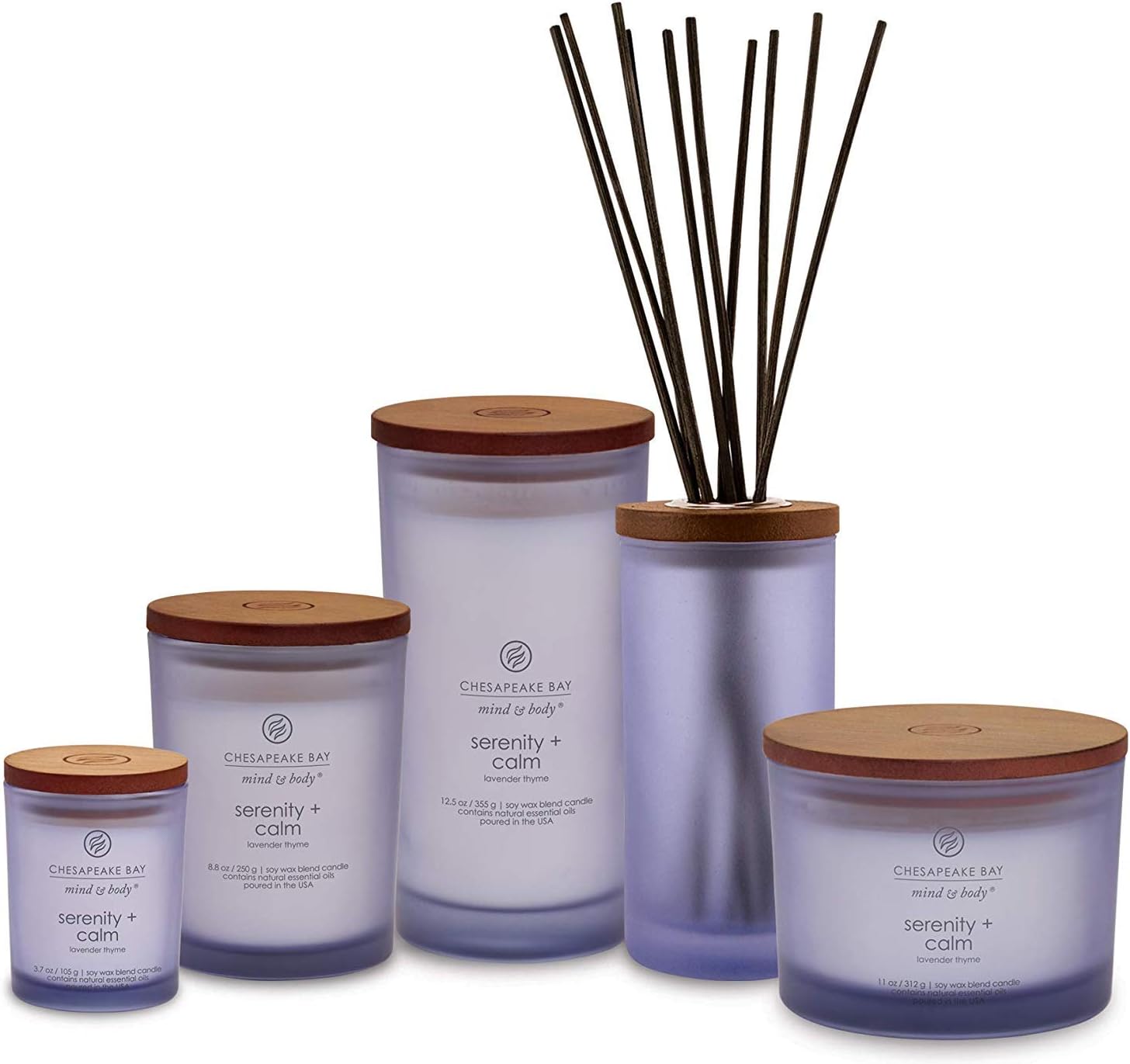 Chesapeake Bay Balance + Harmony Scented Candle Water Lily Pear Fragrance 50 Hours Burn Time Warm & Decorative Soy Wax Blend