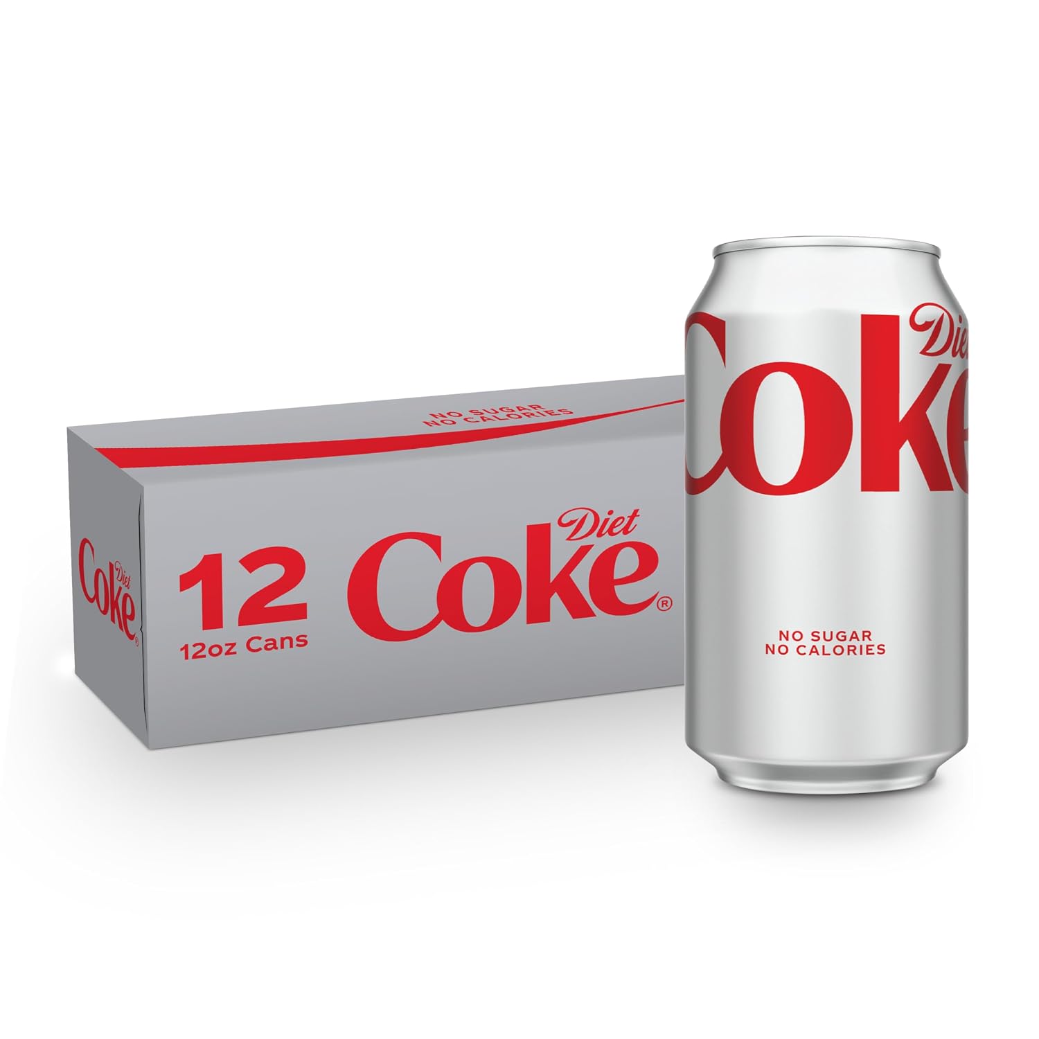 Diet Coke Soda Soft Drink Cans, 12 fl oz, 12 Pack | No sugar, no calories, 46 mg caffeine per can