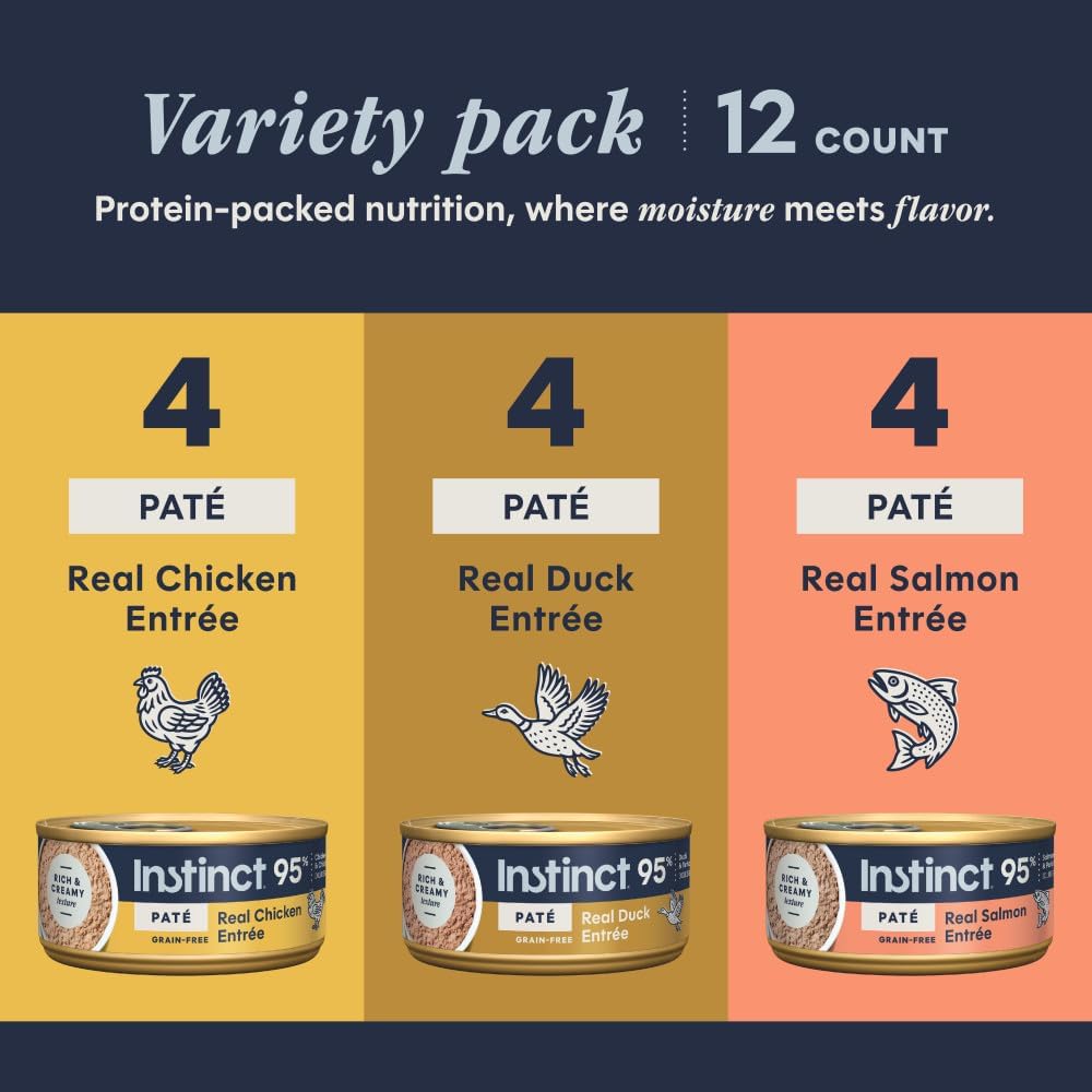 Instinct Original Grain Free Real Rabbit Recipe Natural Wet Canned Cat Food, 3 oz. Cans (Case of 24) | Rich & creamy pate texture, high protein, real rabbit, whole-food ingredients, grain-free, hydration support
