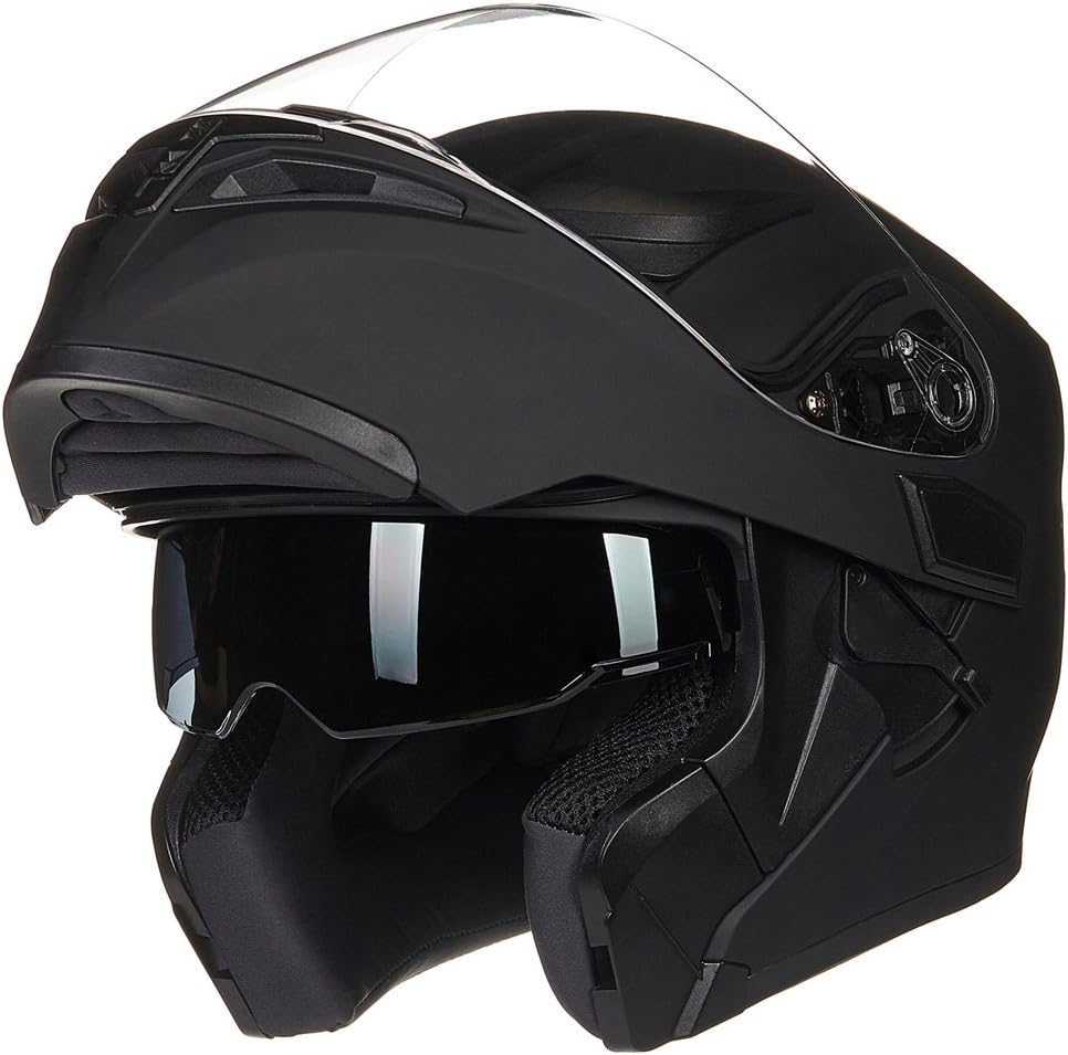 ILM Motorcycle Dual Visor Flip up Modular Full Face Helmet DOT Model 902/902L