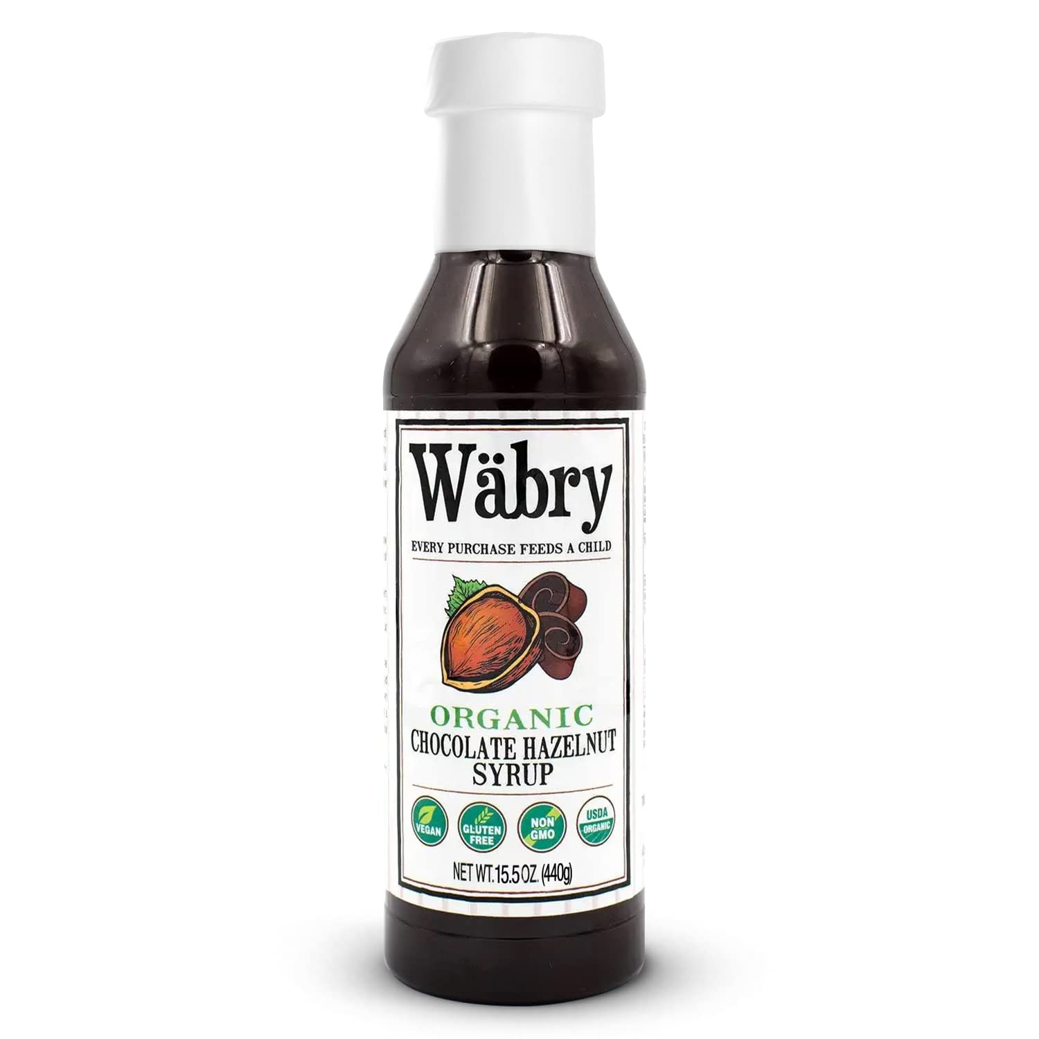 Wäbry Blueberry Syrup – 14.9oz (420g), Natural Fruit Flavor Organic Snow Cone Syrup for Drizzling on Shaved Ice, Waffles, Ice Cream & Lattes, Non-GMO, Dye-Free Vegan Syrups, 12 Servings Per Bottle