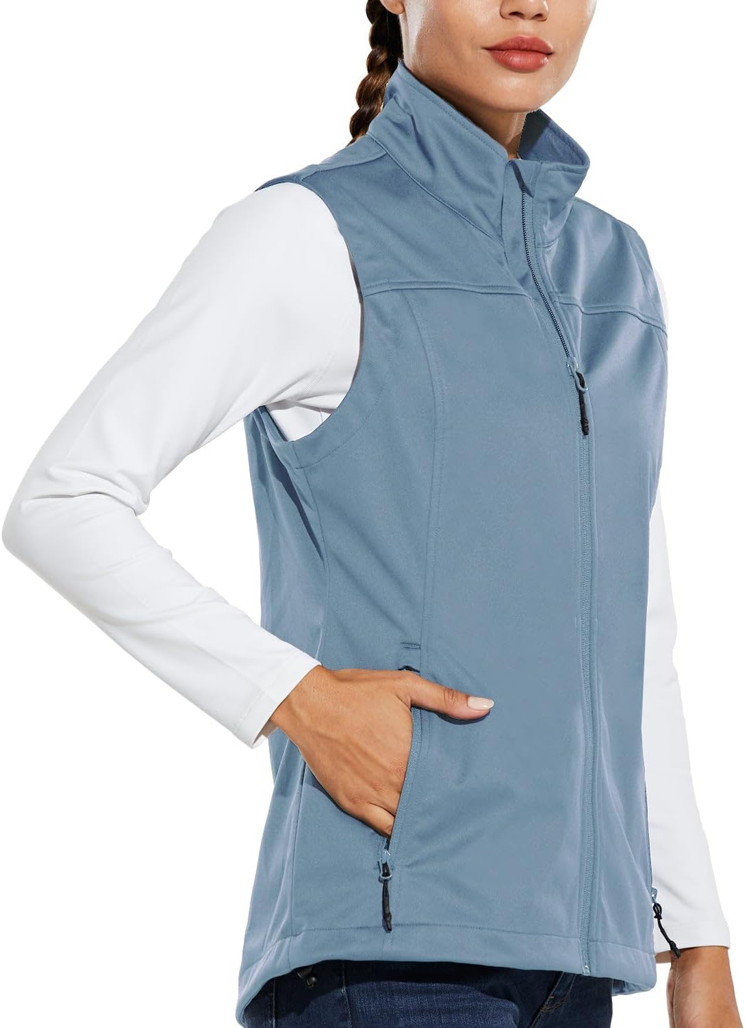 baleaf Women's Lightweight Running Vest Sleeveless Softshell Jacket