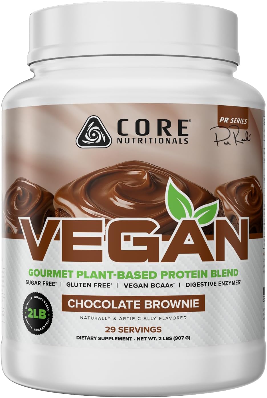 Core Nutritionals Vegan Plant Protein, Chocolate Brownie, 2 lb