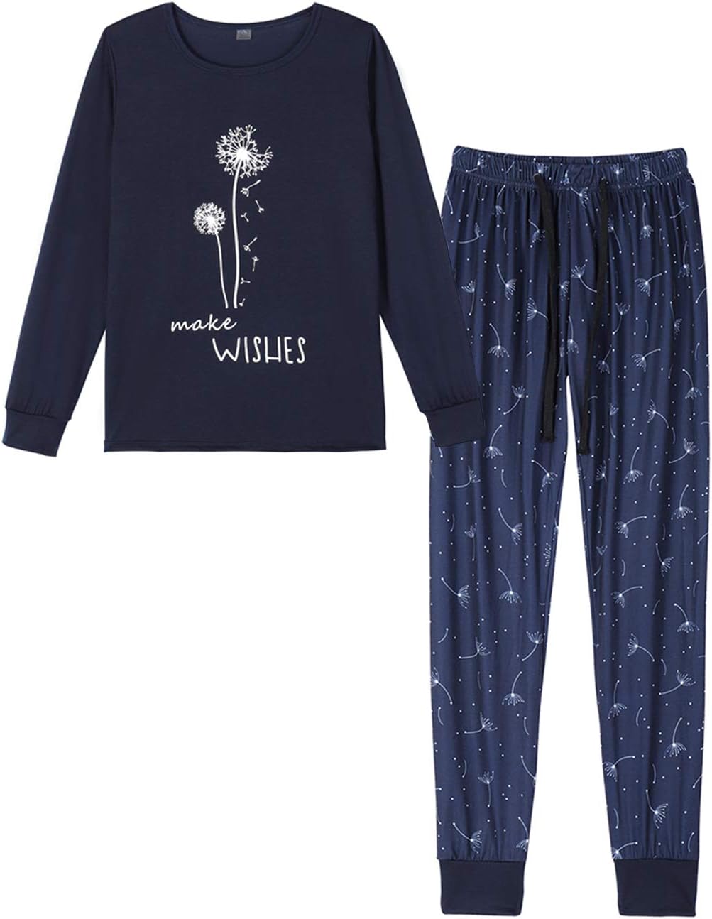 HONG HUI Women Pajamas Set Soft Christmas Pjs Holiday Loungewear Set Long Sleeve Top With Pants,S-3XL