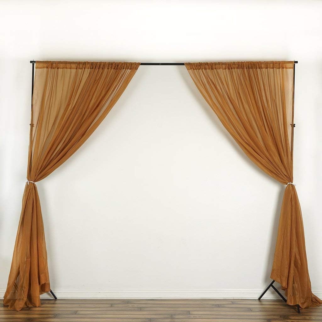 AK TRADING CO. 120" Wide (10Ft Wide) Sheer Voile Drape Panels for Backdrop, Wedding Events, Ceiling Drapes, Event Masking, & Decor - Select from 6ft to 50ft Length. (10 feet x 20 feet, Red)