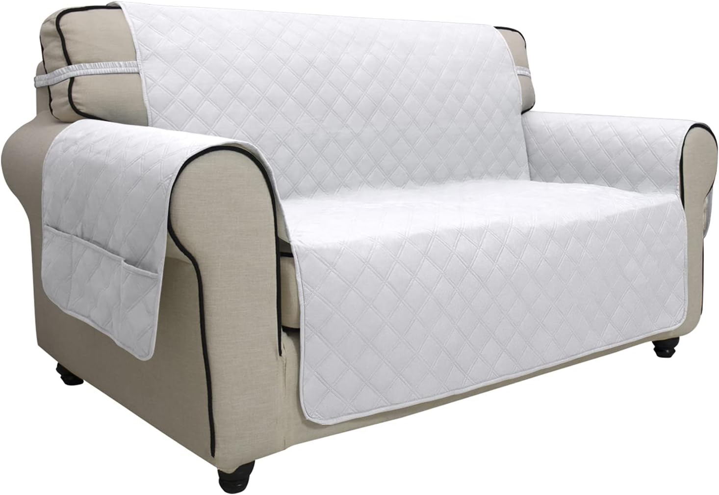 Easy-Going Waterproof Non-Slip Couch Cover, Small Recliner, Chocolate