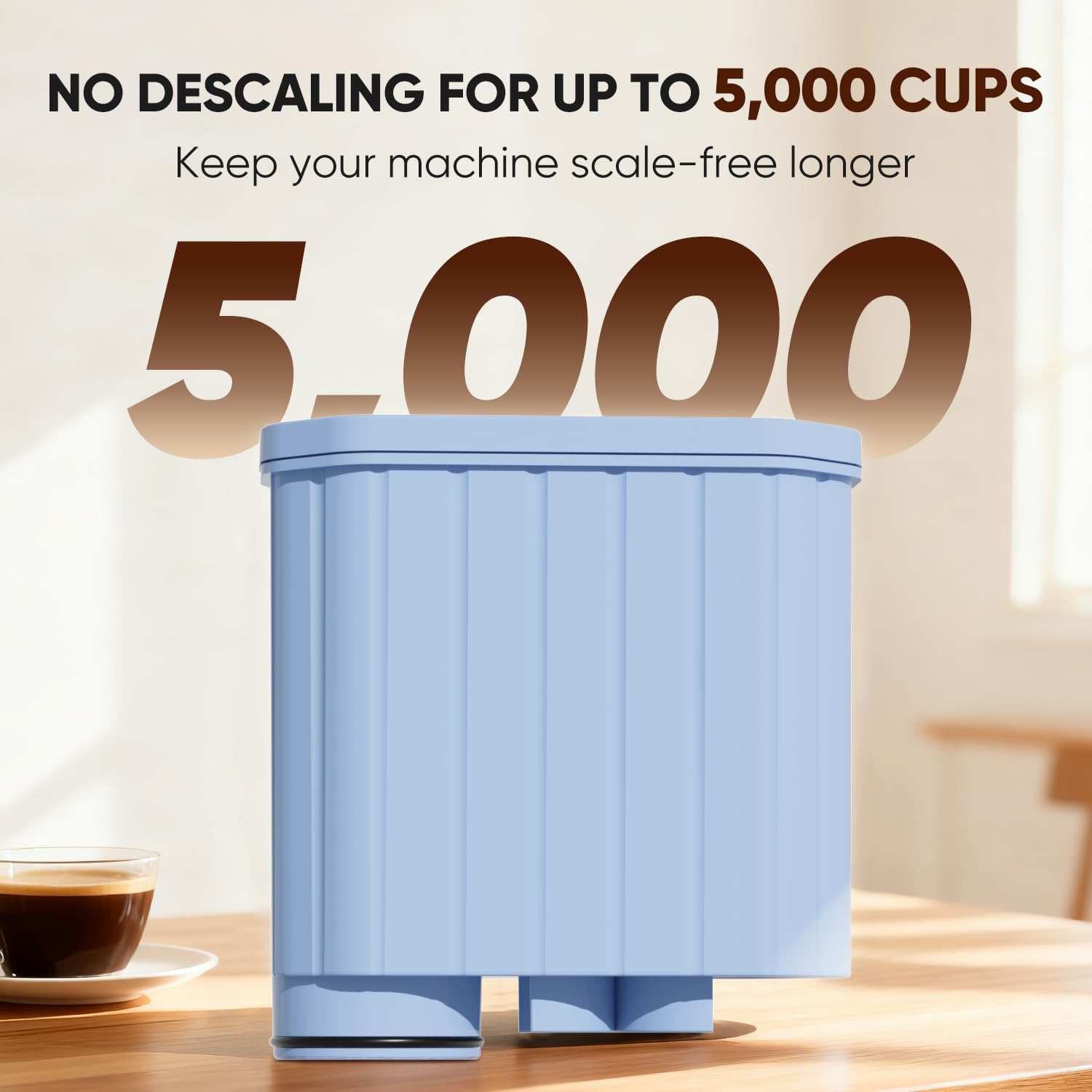 PUREPLUS Coffee Filter Compatible with Philips AquaClean CA6903, Saeco Espresso Machines – High-Grade Resin & Coconut Carbon – Up to 5