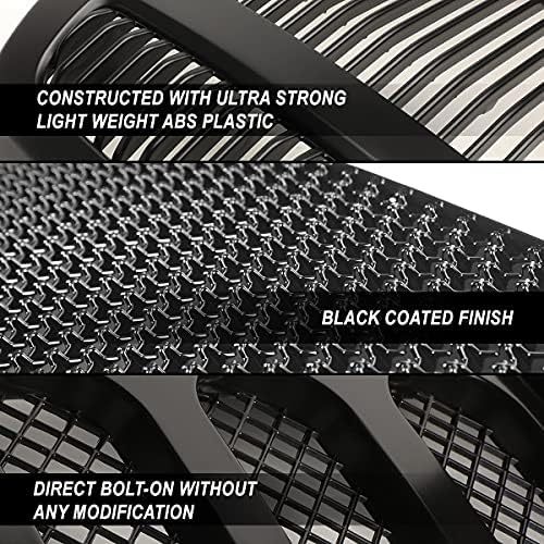 Auto Dynasty Front Bumper Grille Compatible with 1999-2002 Chevy Silverado / 2000-2006 Tahoe Suburban 1500 2500, Badgeless Vertical Style