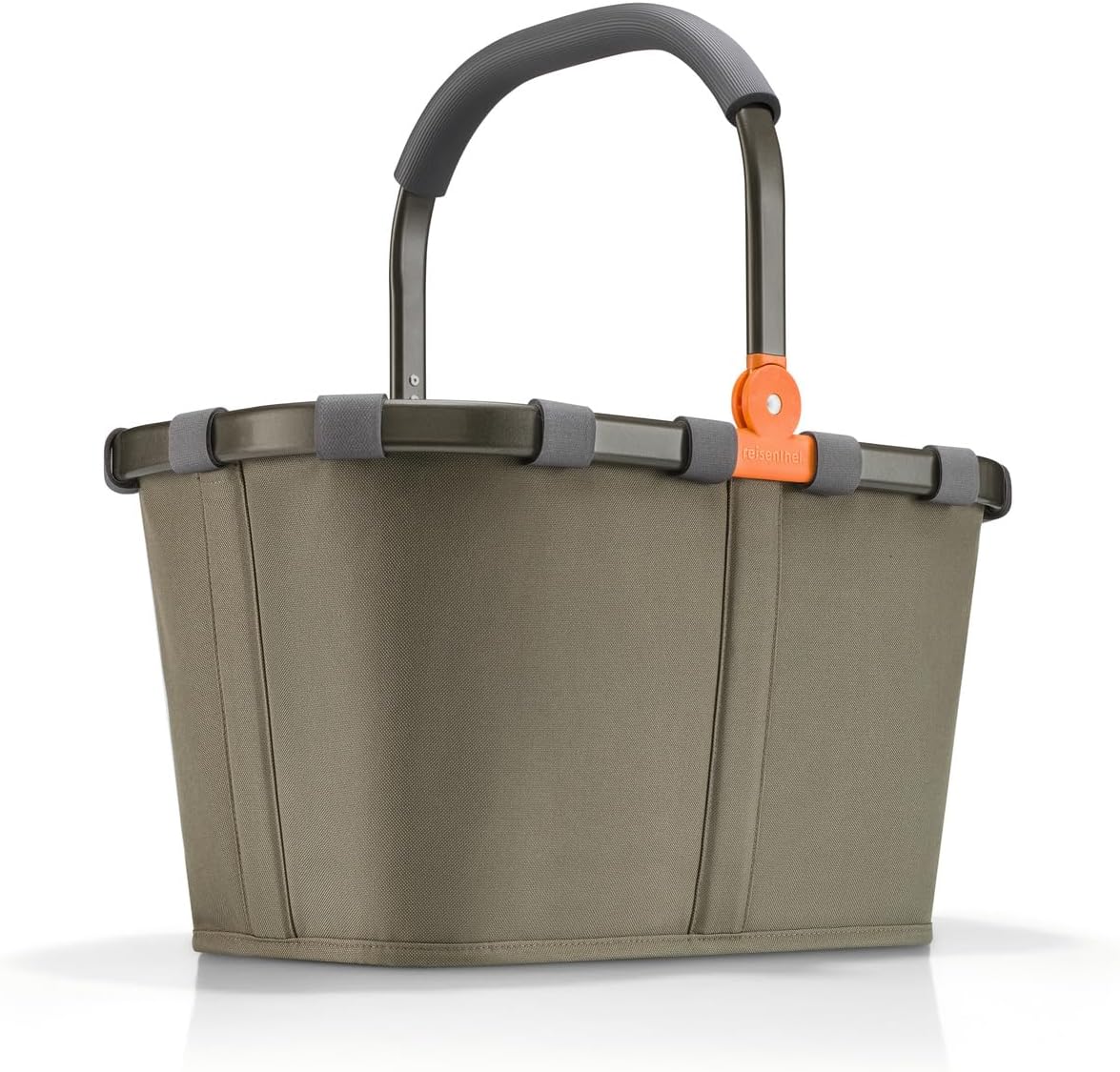 Reisenthel Carrybag Green Olive - Sturdy Shopping Basket With Lots Of Storage Space And Practical Inner Pocket - Elegant And Water-Repellent Design