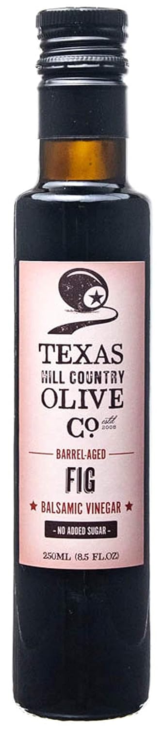 White Lemon Balsamic Vinegar - Gourmet Barrel Aged Infused Balsamic Vinegar - Great for Dressing Dipping Glazing - No Artificial Flavors or Added Sugar - Made in Texas (8.5 oz)