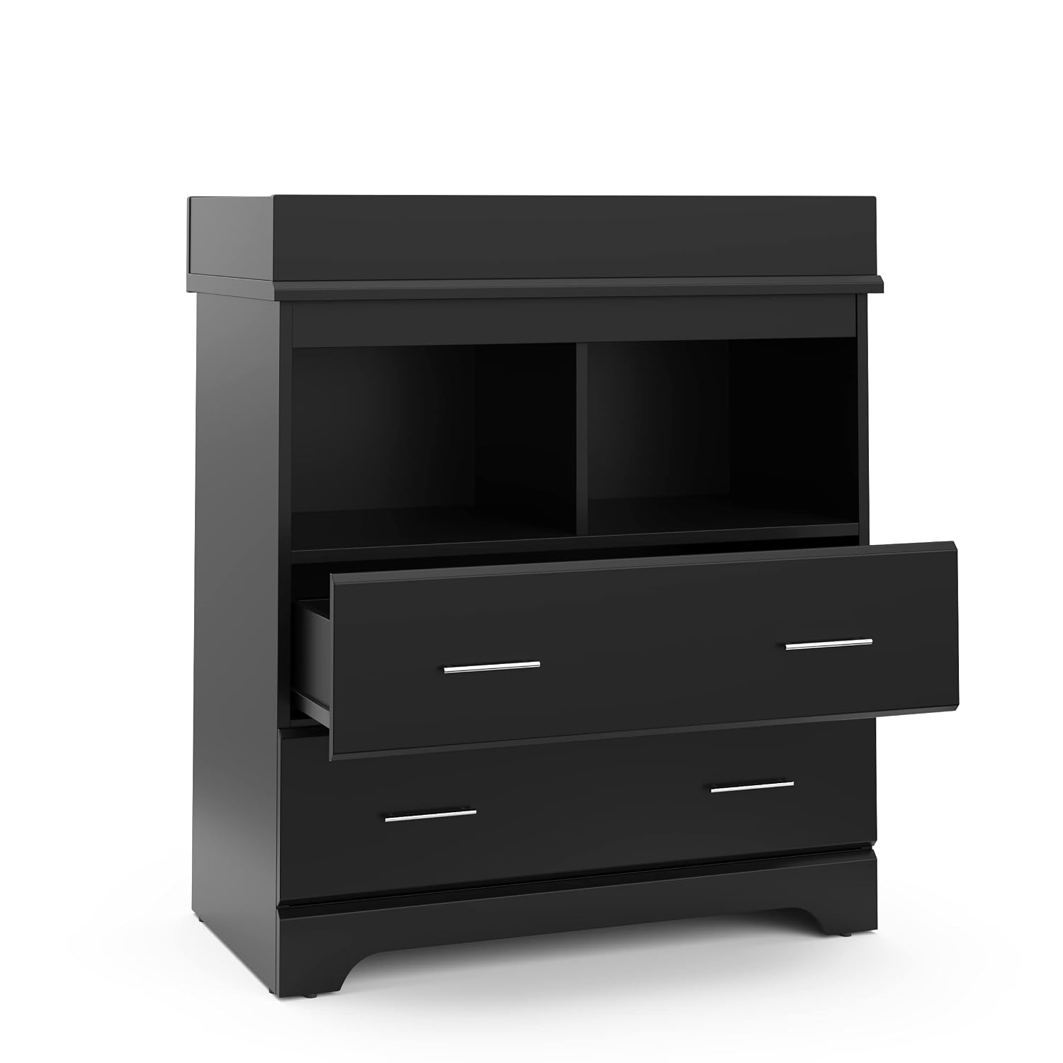 Storkcraft Brookside 2 Drawer Changing Table Dresser, Pebble Gray