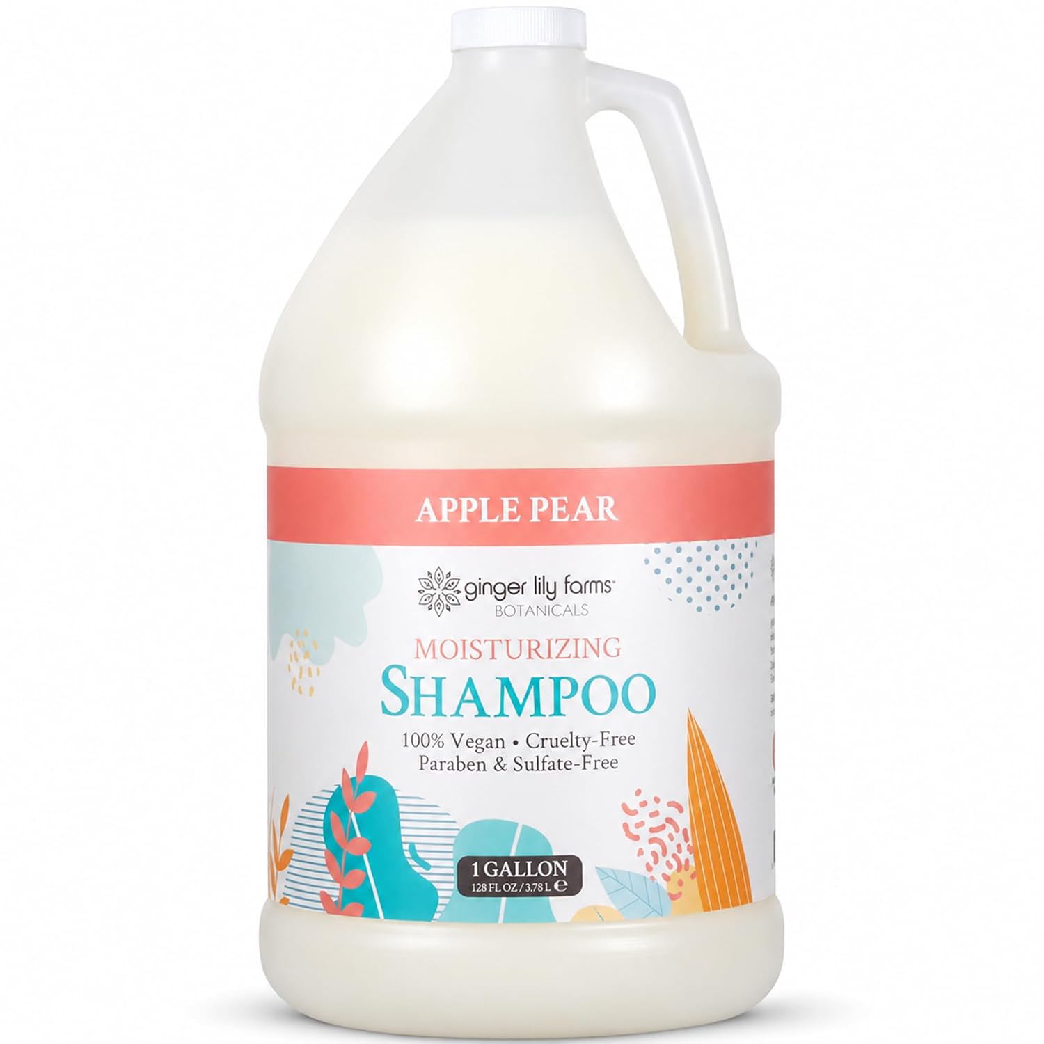 Ginger Lily Farms Botanicals Moisturizing Shampoo for All Hair Types, Coco Mango, 100% Vegan & Cruelty-Free, Coconut Mango Scent, 1 Gallon (128 fl oz) Refill | for Hands, Body & Hair, Moisturizing Wash, Salon Wash, Spa Cleanser, Salon & Spa Essentials, M…