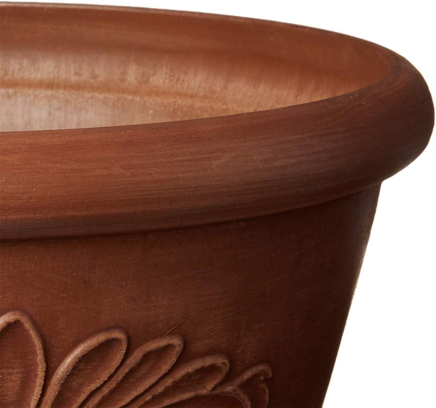 Arcadia Garden Products PSW TA25C Plastic/Stone/Wood Composite Bulb Pan – No Drainage Hole (Drillable), Planter Bowl for Succulents, Bonsai, Fairy Gardens, Herbs,10-Inch, Chocolate