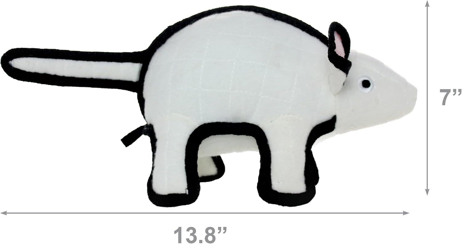 TUFFY® : Cow Dog Toy: Ultra Durable Plush Toy with Multiple Layers & Reinforced Seams, Washable and Floats, Original Construction