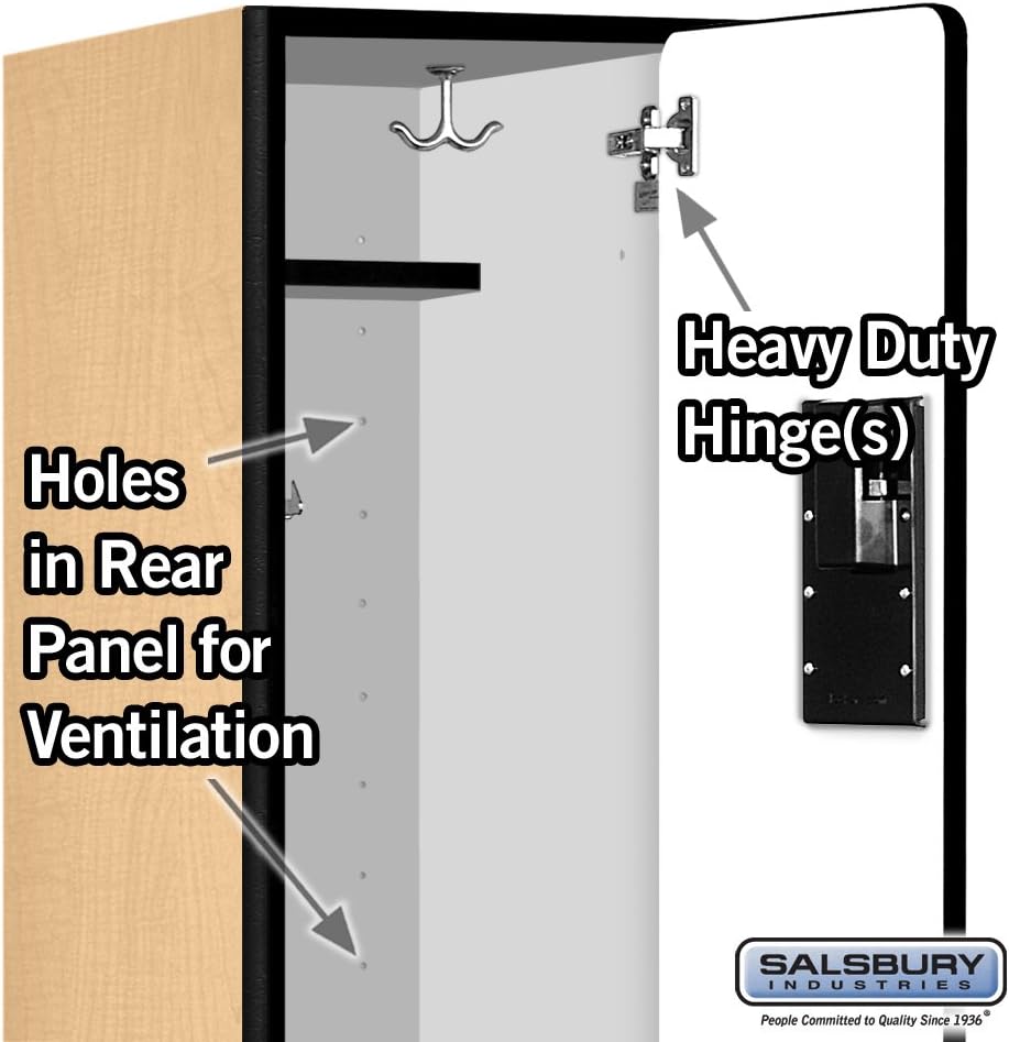Salsbury Industries Double Tier 'S' Style Designer Wood Locker, Mahogany, 5' 3" x 15"