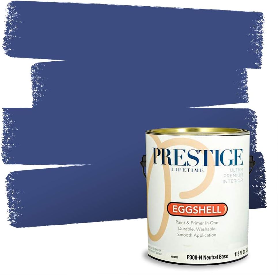 PRESTIGE Paints Exterior Paint and Primer In One, 1-Gallon, Satin, Comparable Match of Sherwin Williams* Blueblood*