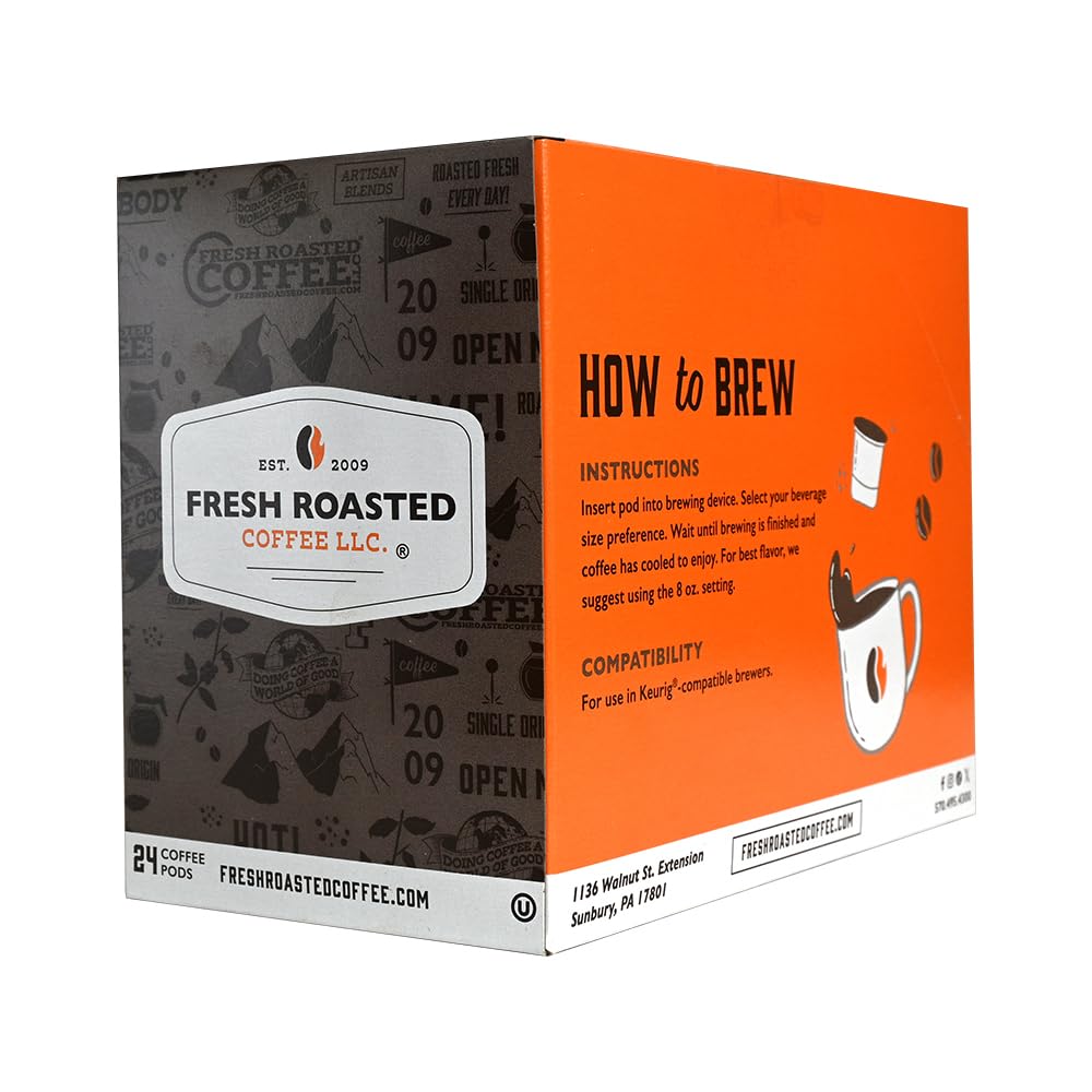 Fresh Roasted Coffee, 100% Colombian K-Cup Pods for Keurig Brewers, Medium Roast, Kosher, 96 Count Loose Pack