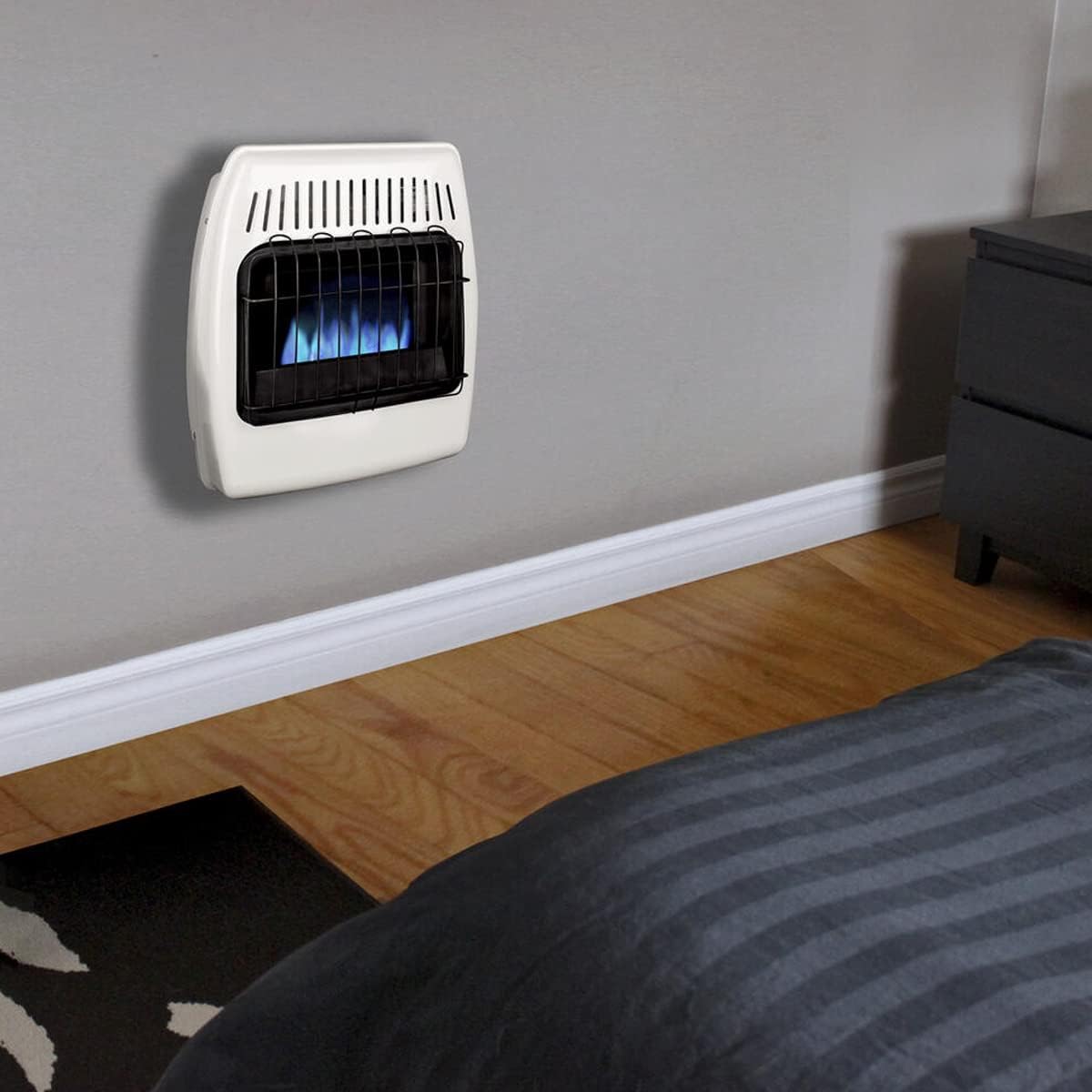 UTY 20,000 BTU Natural Gas Wall Heater, Vent-Free Propane Heater for Indoor Use - Dual Fuel, White