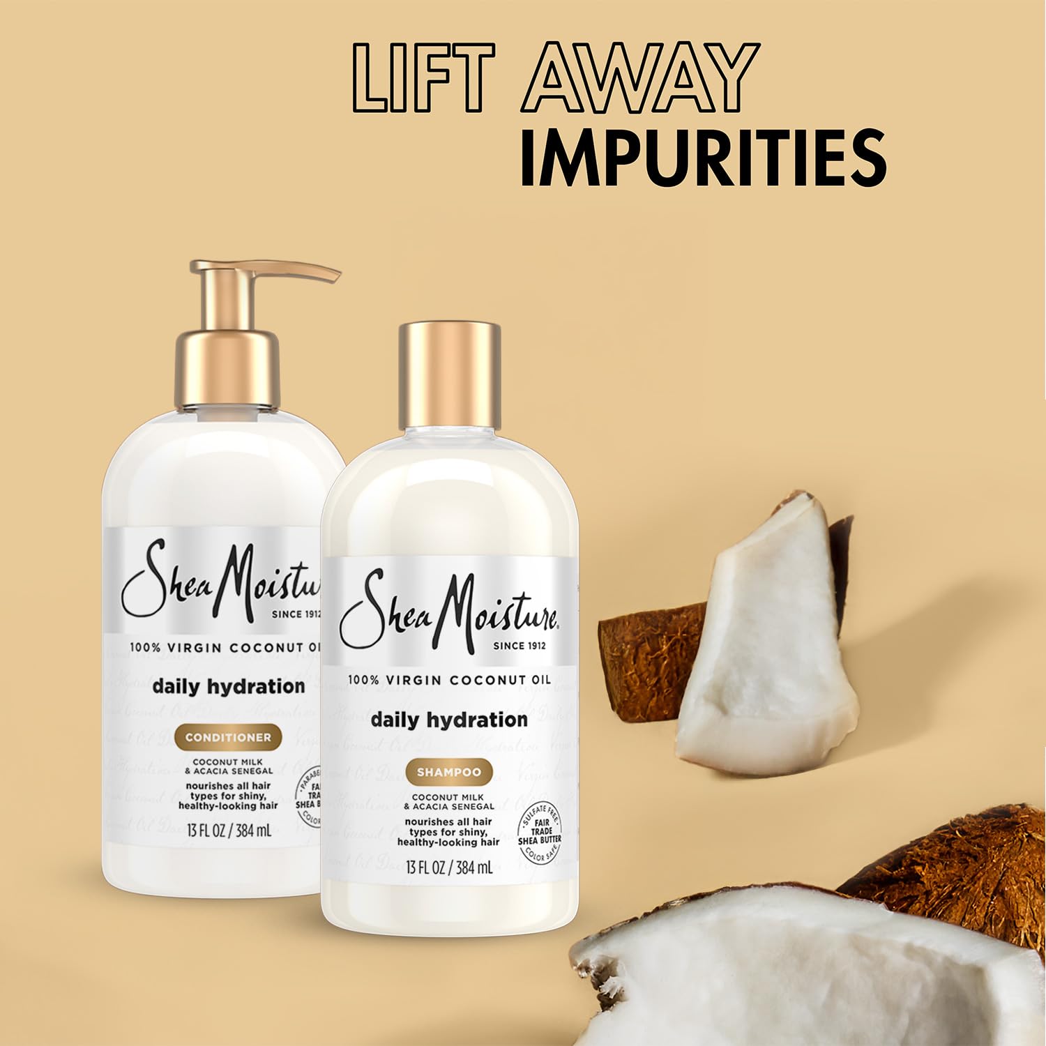 SheaMoisture Coconut Shampoo & Conditioner Set, Daily Hydration